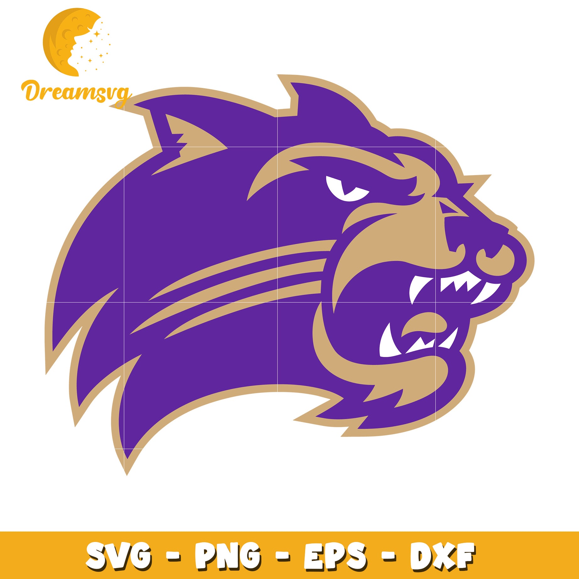 Wildcat Mascot SVG File for Sport Team Designs and Crafts