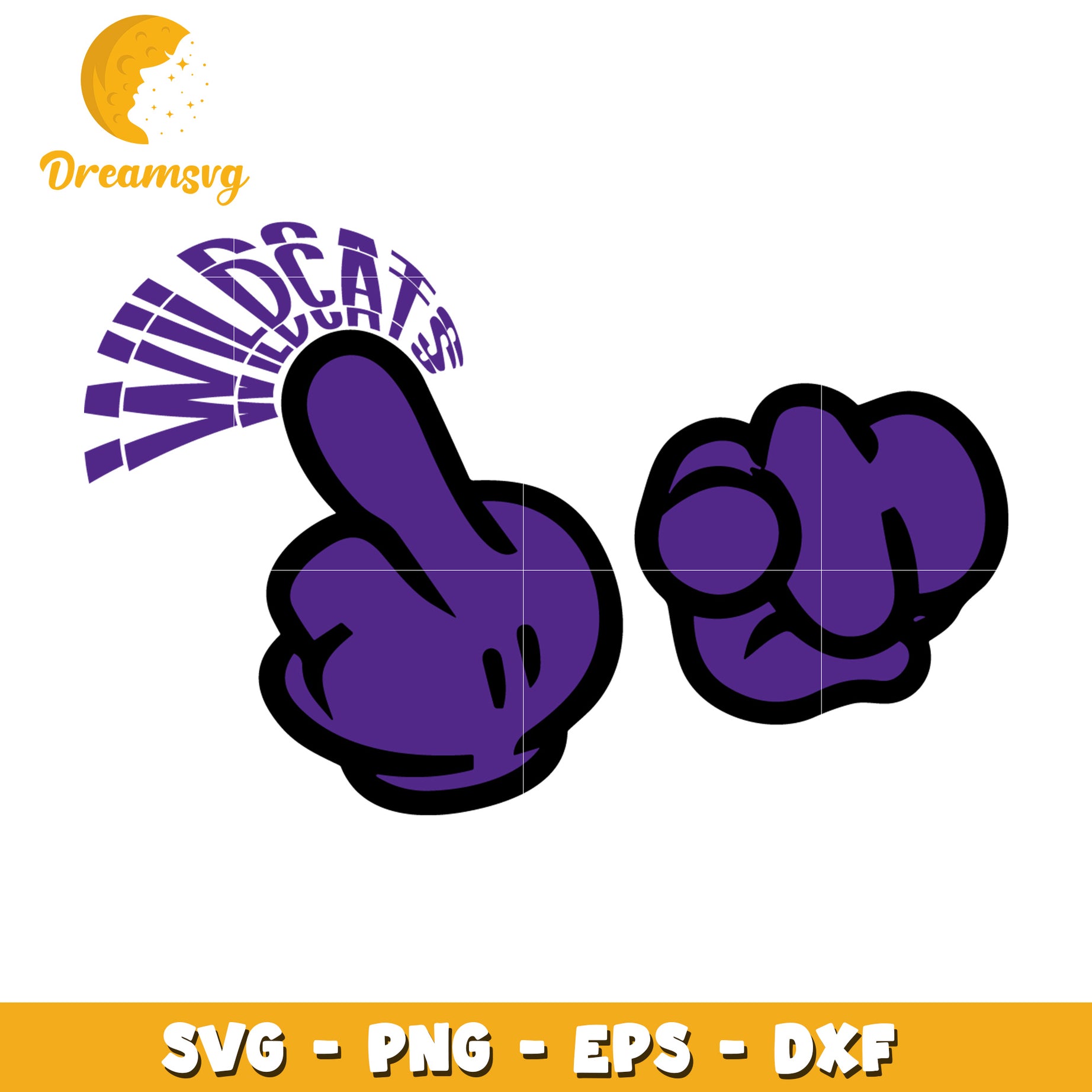 Wildcat Mickey Mouse Hands SVG PNG EPS DXF