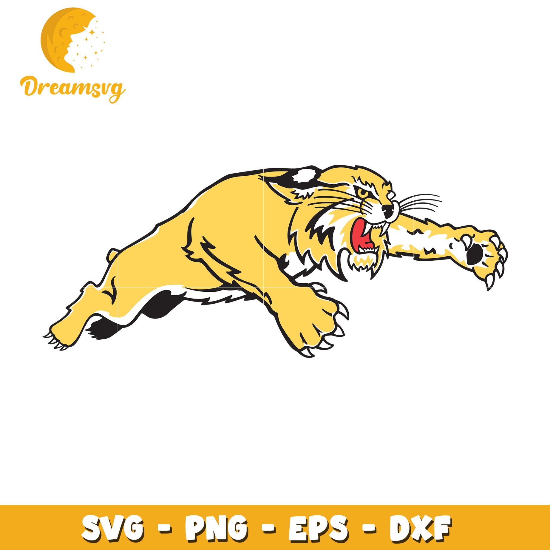 Wildcat SVG PNG EPS DXF Cut Files