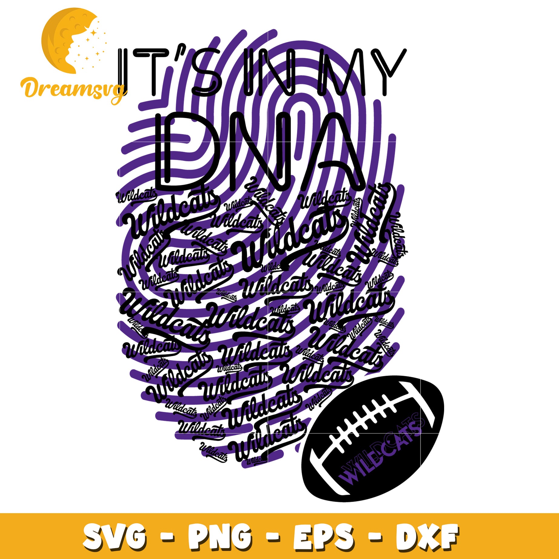 Wildcats DNA Fingerprint SVG Cut File