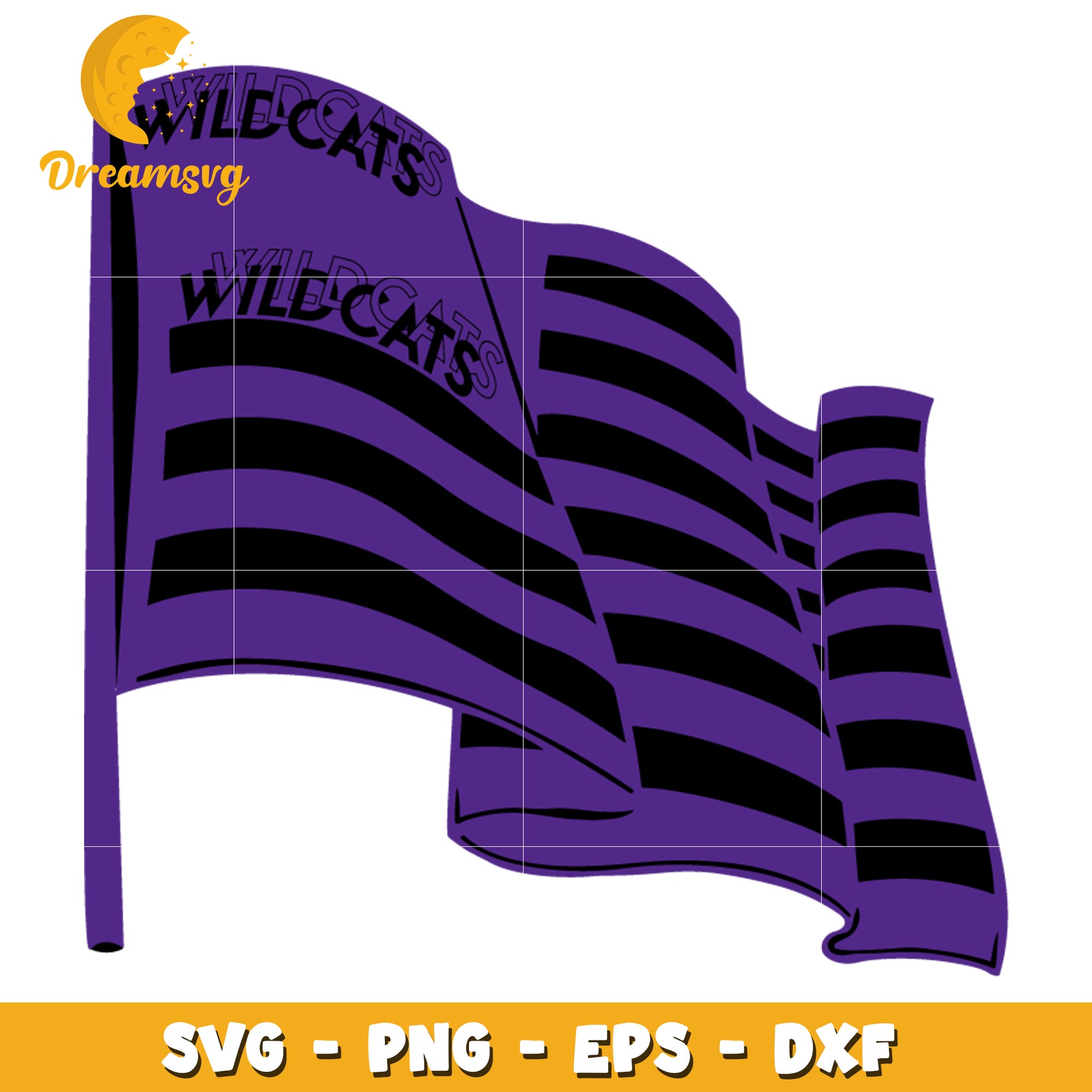 Wildcats Flag SVG PNG EPS DXF Cut File