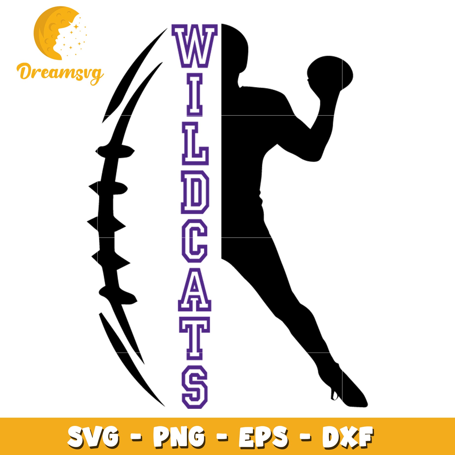 Wildcats Football SVG Cut File