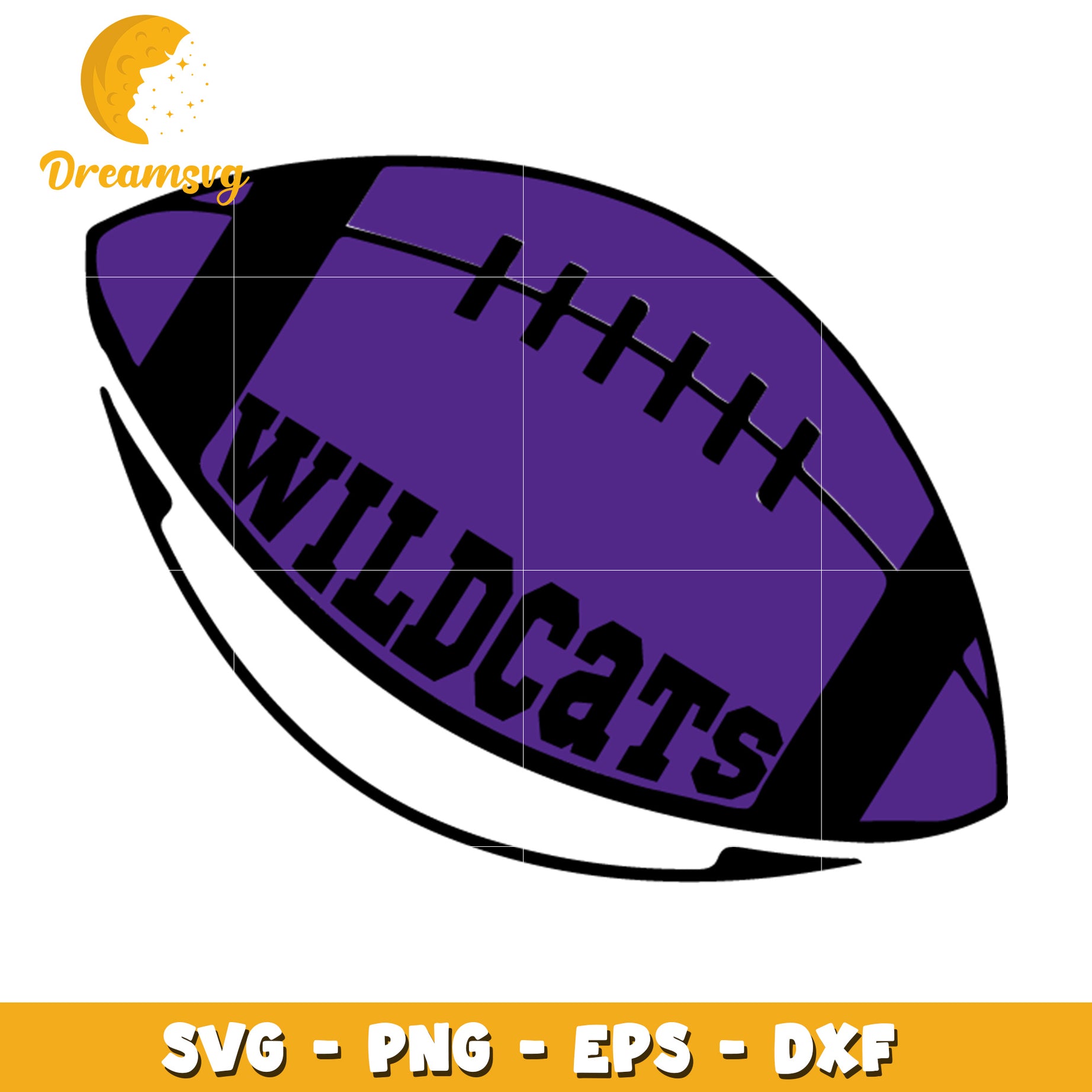 Wildcats Football SVG Design for T-Shirts and Crafts 60 Characters