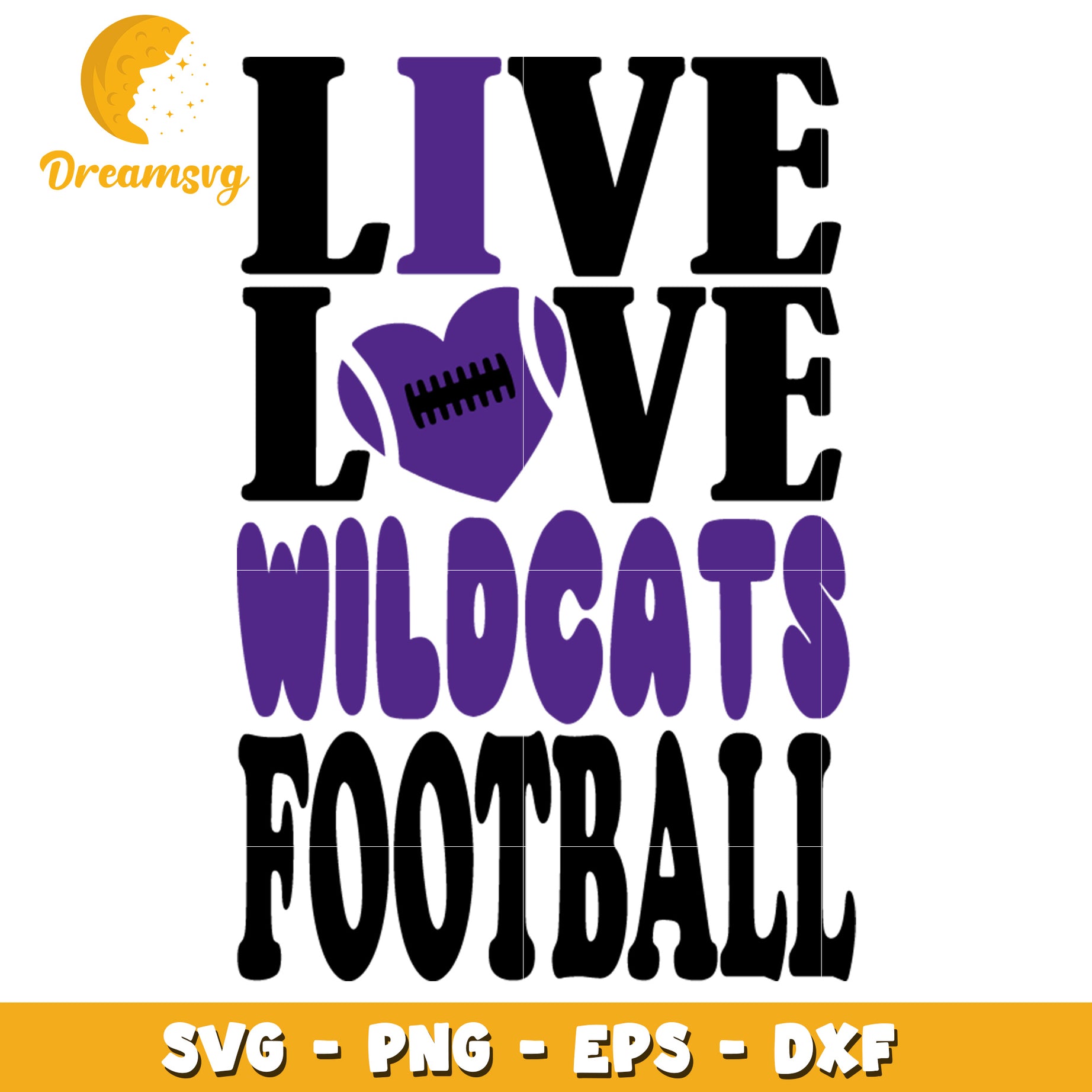 Wildcats Football SVG PNG EPS DXF