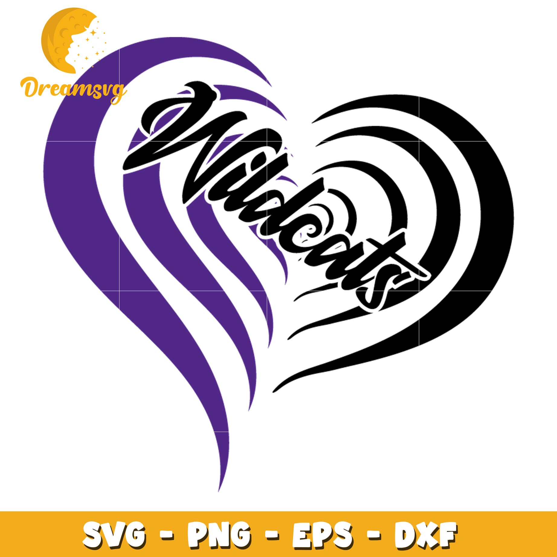 Wildcats Heart SVG PNG EPS DXF Cut File