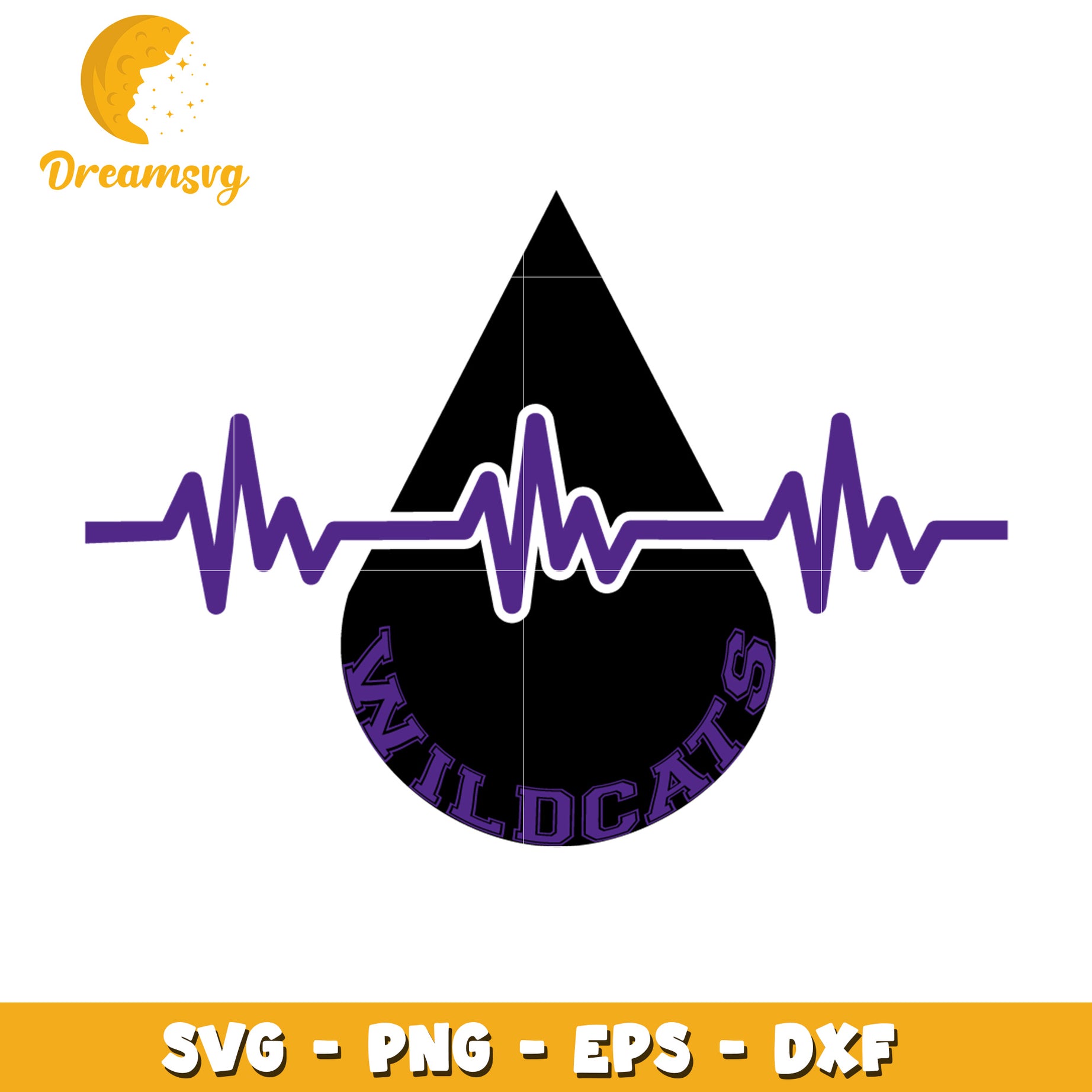 Wildcats Heartbeat SVG PNG EPS DXF