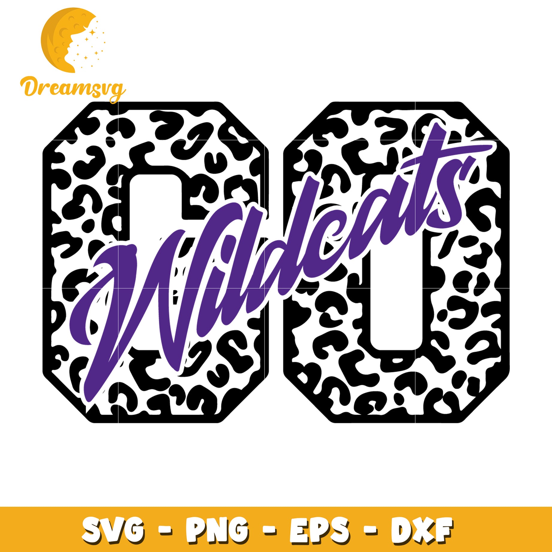 Wildcats Leopard Print SVG Cut File