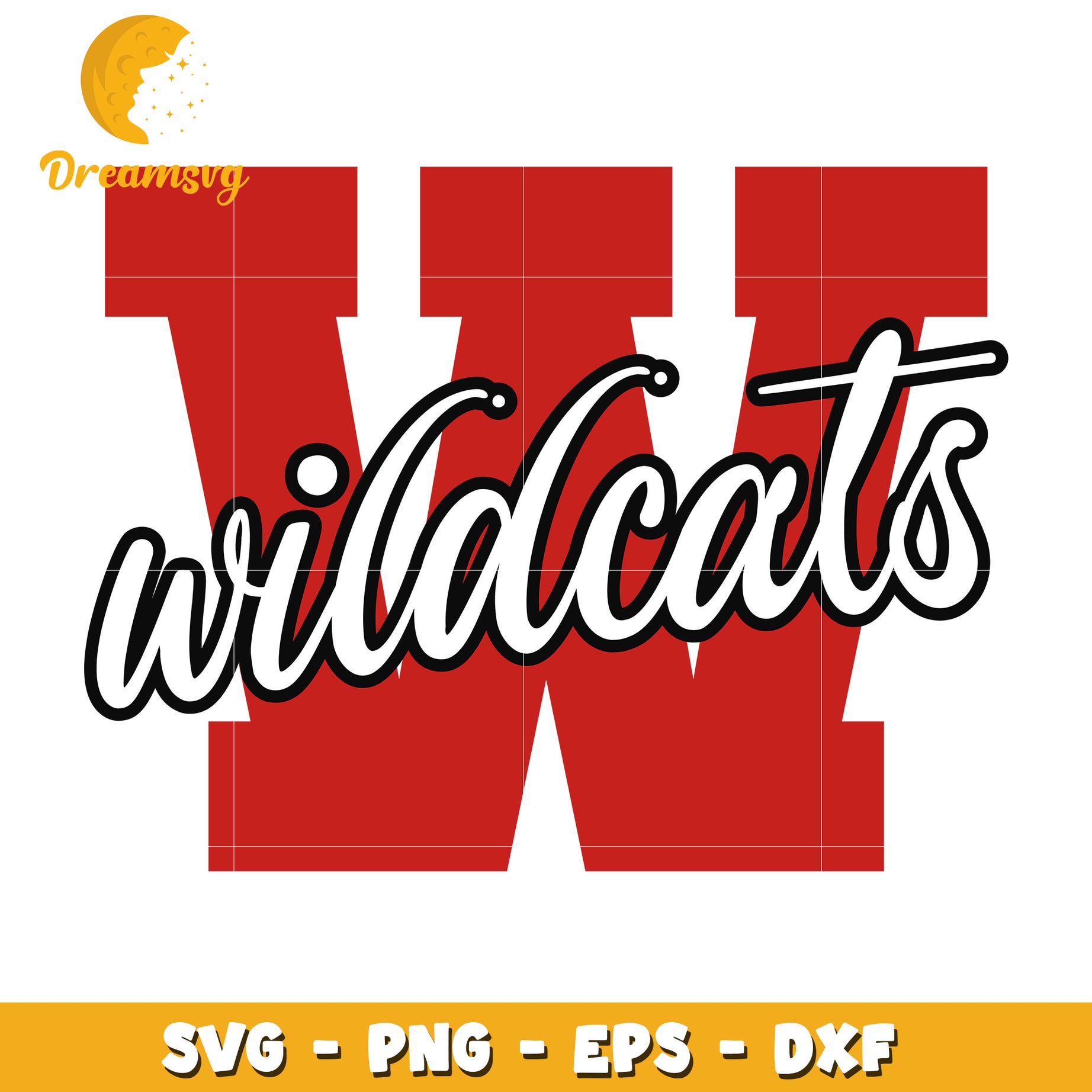 Wildcats Letter W SVG Design for Sports and Team Apparel