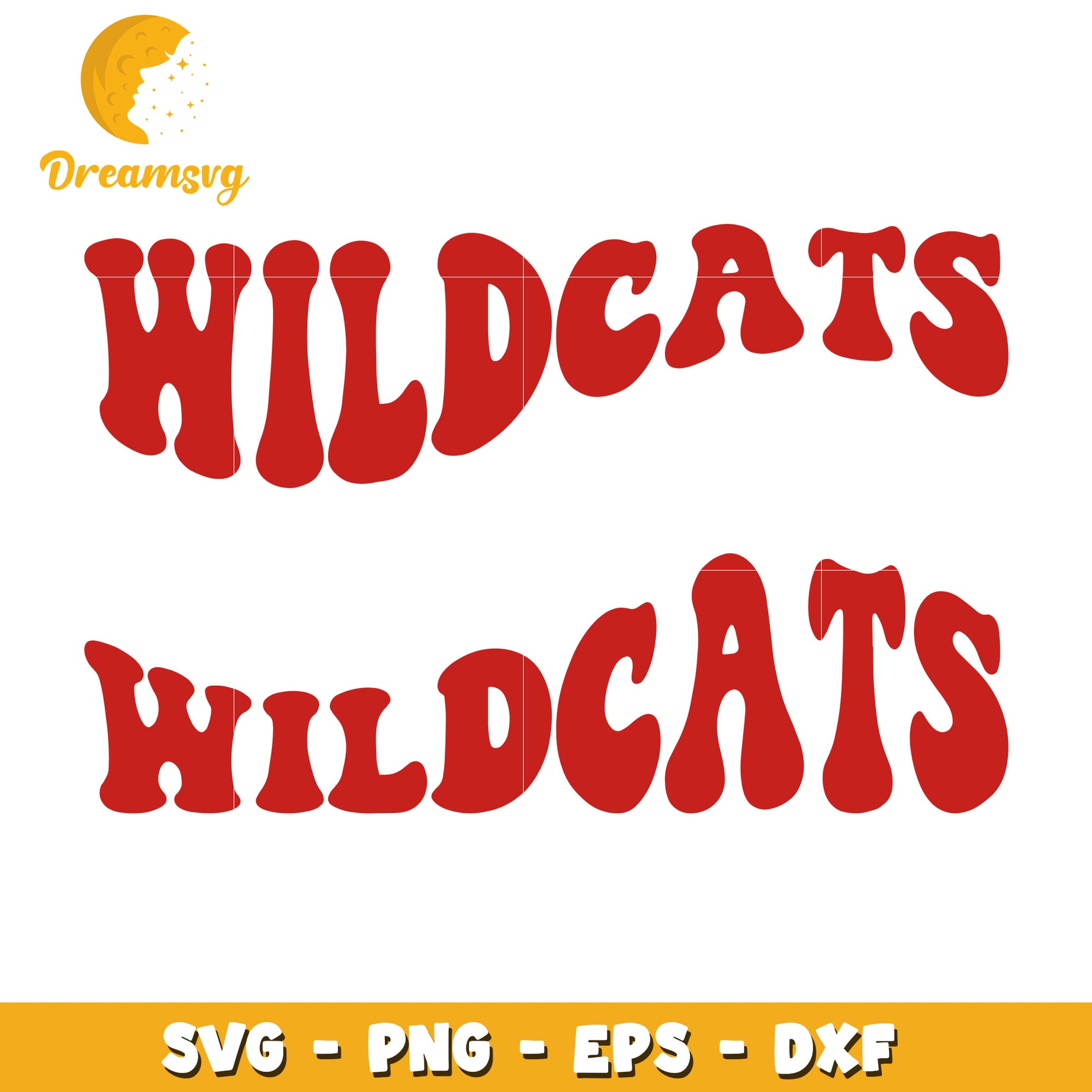 Wildcats Retro Design SVG File for Craft Projects Download