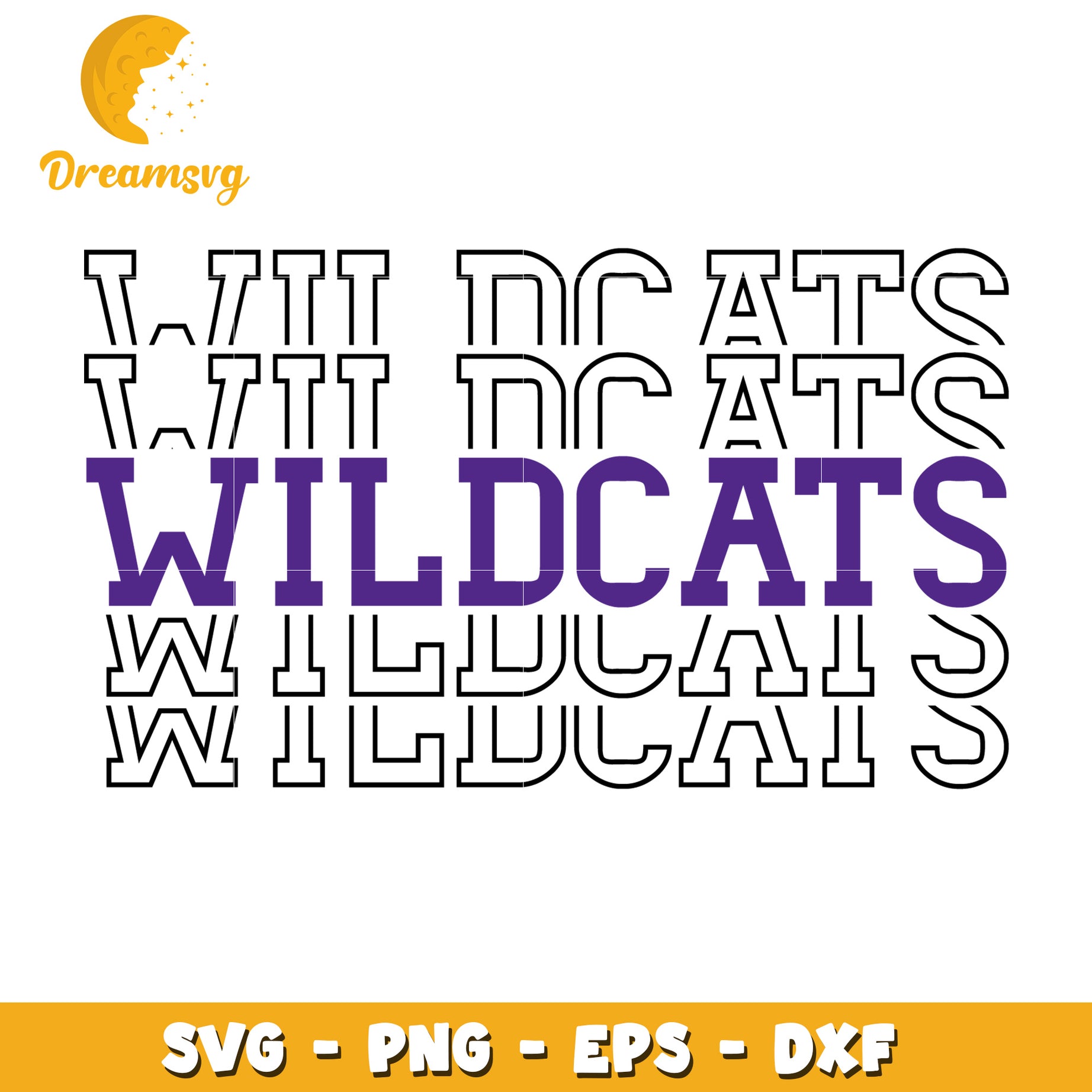 Wildcats SVG Cut File Bundle PNG EPS DXF