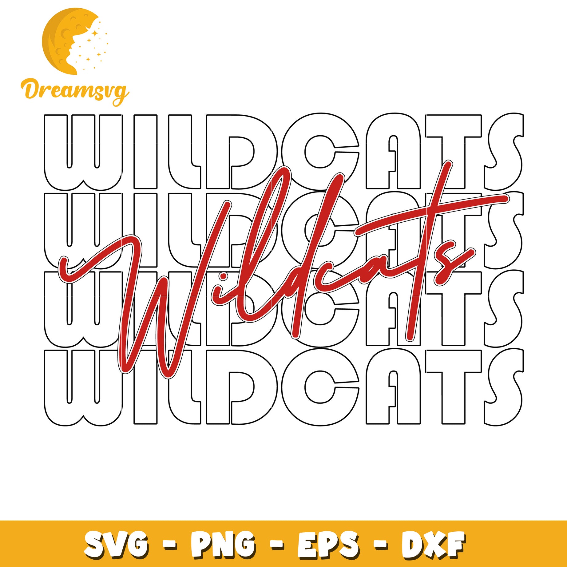 Wildcats SVG PNG EPS DXF Cut Files