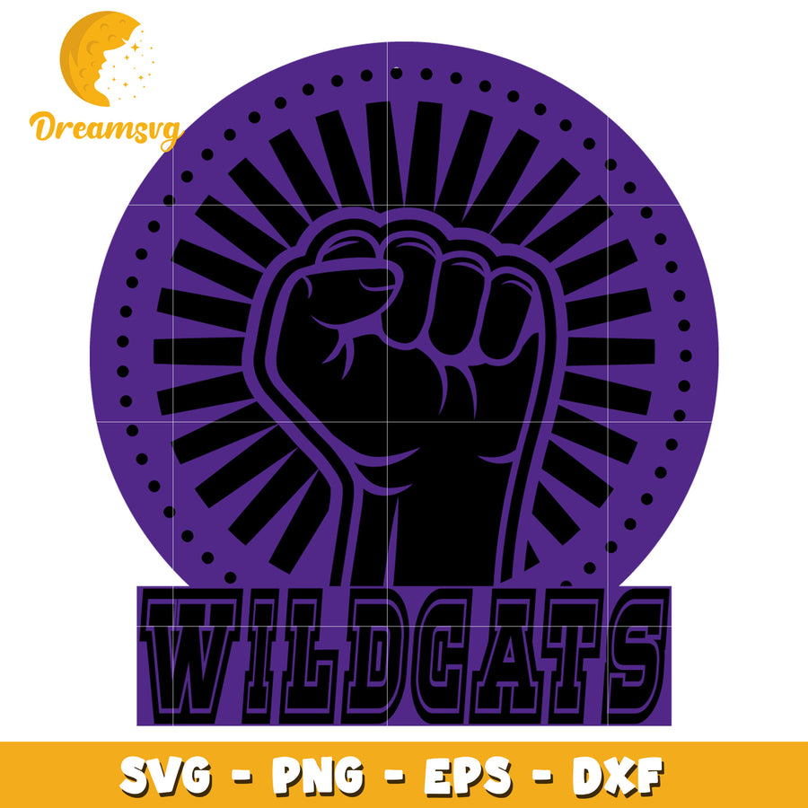 Wildcats SVG PNG EPS DXF Fist Design
