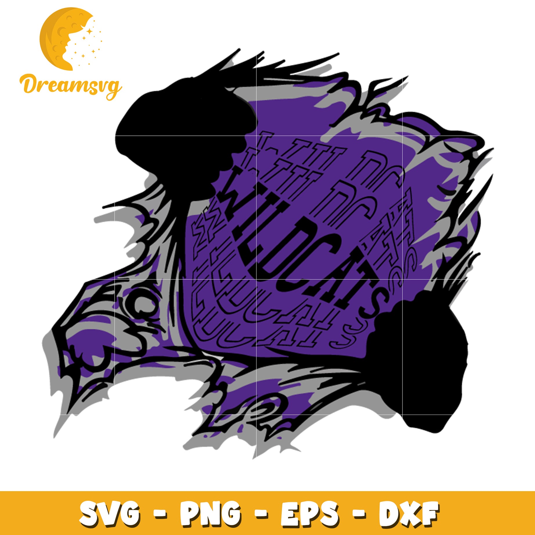 Wildcats SVG PNG EPS DXF Ripped Design