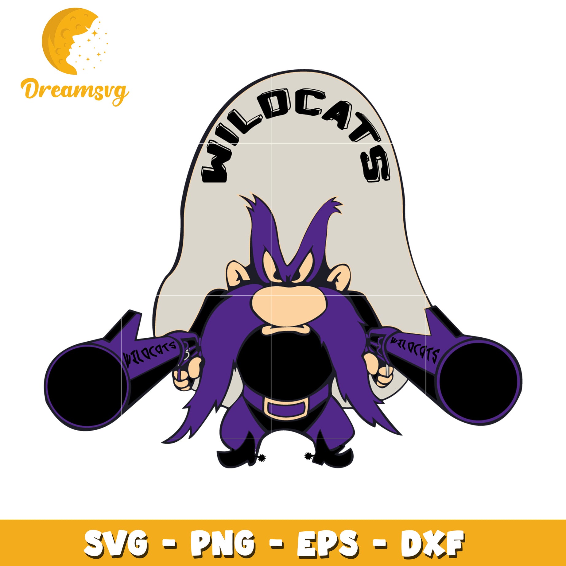 Wildcats Yosemite Sam SVG PNG EPS DXF