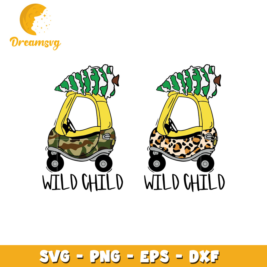Wild child christmas car designs svg, wild child svg, christmas car svg