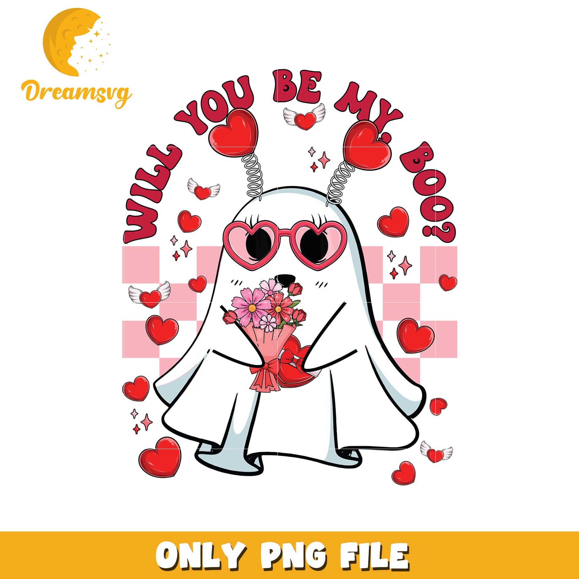 Will you be my boo ghost png, cute ghost png, be my boo png