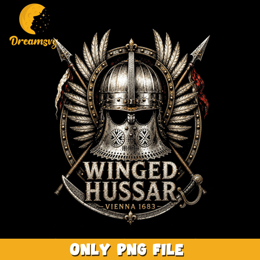 Winged Hussar Design PNG, Historical Warrior Art