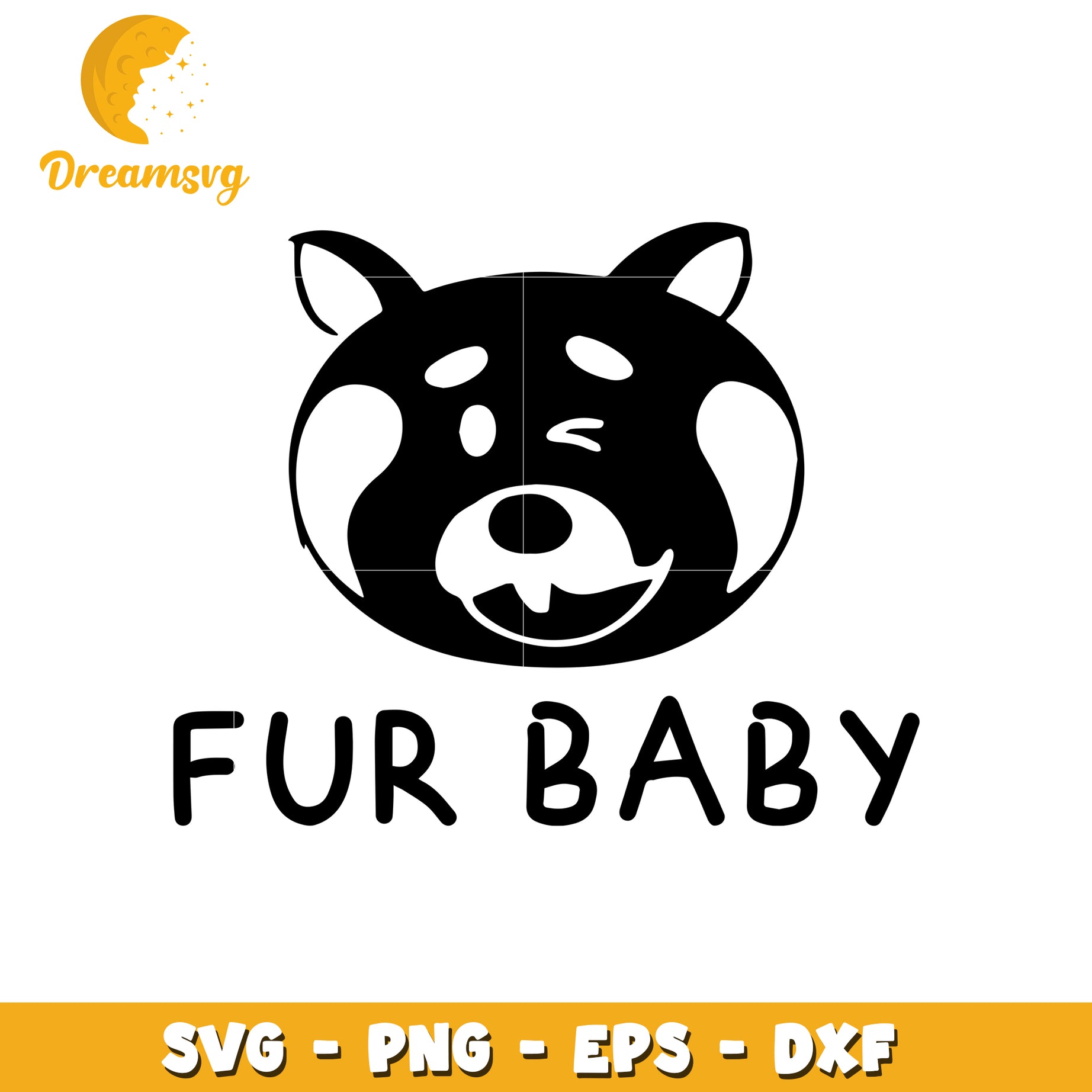 Winking Fur Baby SVG Cut File