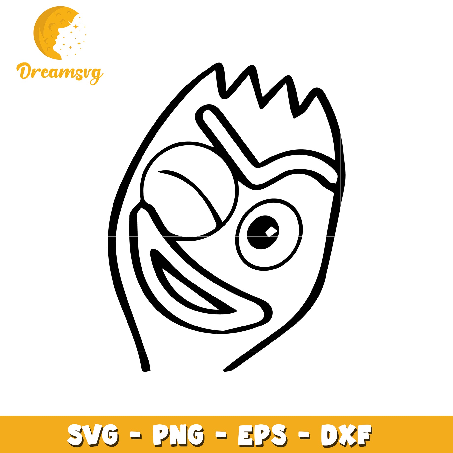 Winking Monster SVG Cut File PNG EPS DXF