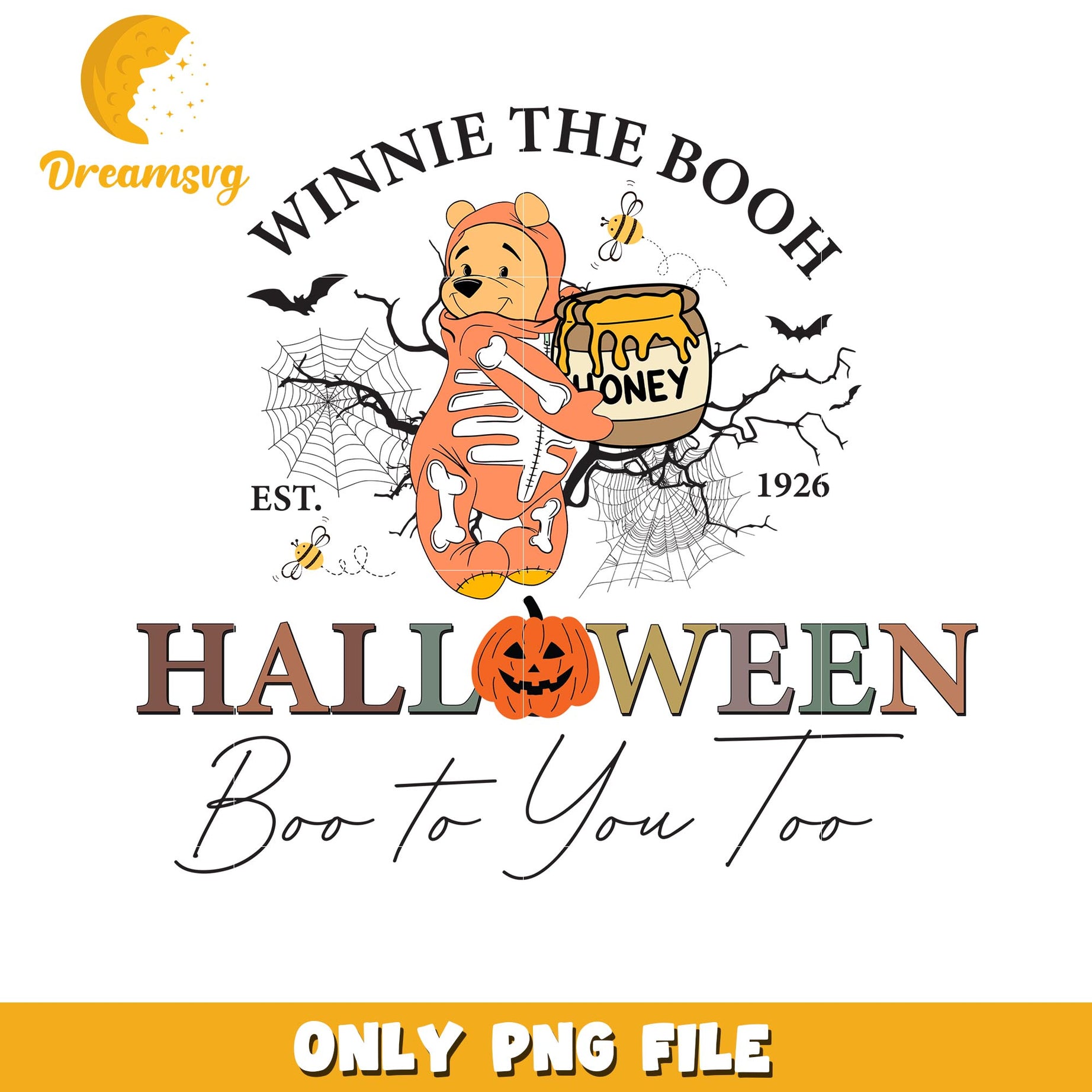 Winnie the Pooh Halloween boo to you too, Disney world halloween vibes png