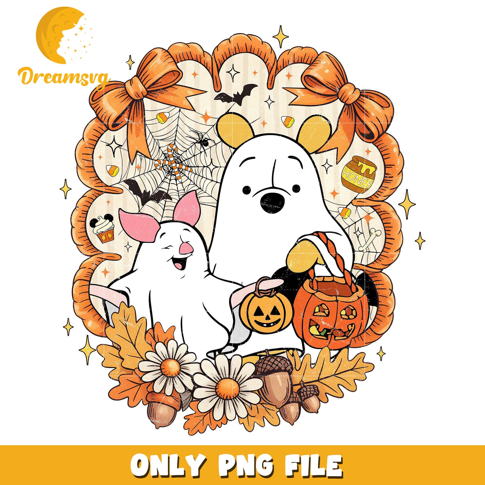 Winnie and piglet ghoul png, halloween horror nights​​ png, halloween​ png