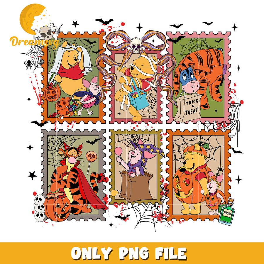 Winnie pooh and tigger png, halloween cartoons​ png, halloween movies​ png