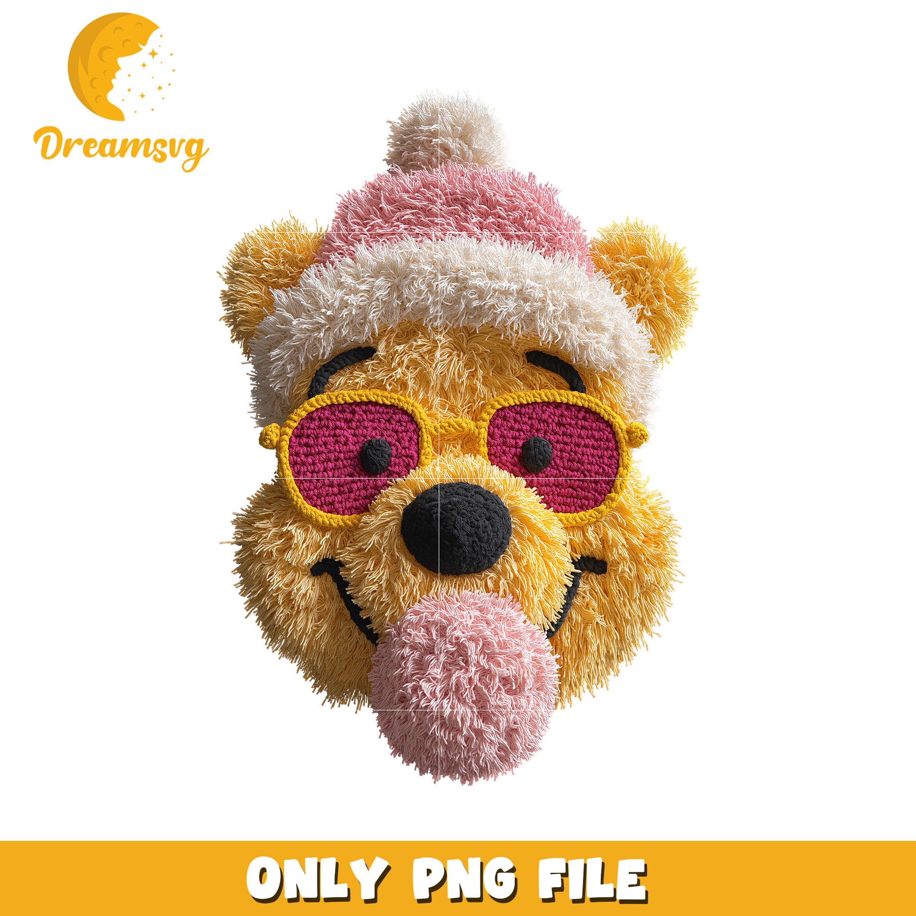 Winnie pooh png, christmas cookies​​​ png, yarn art png