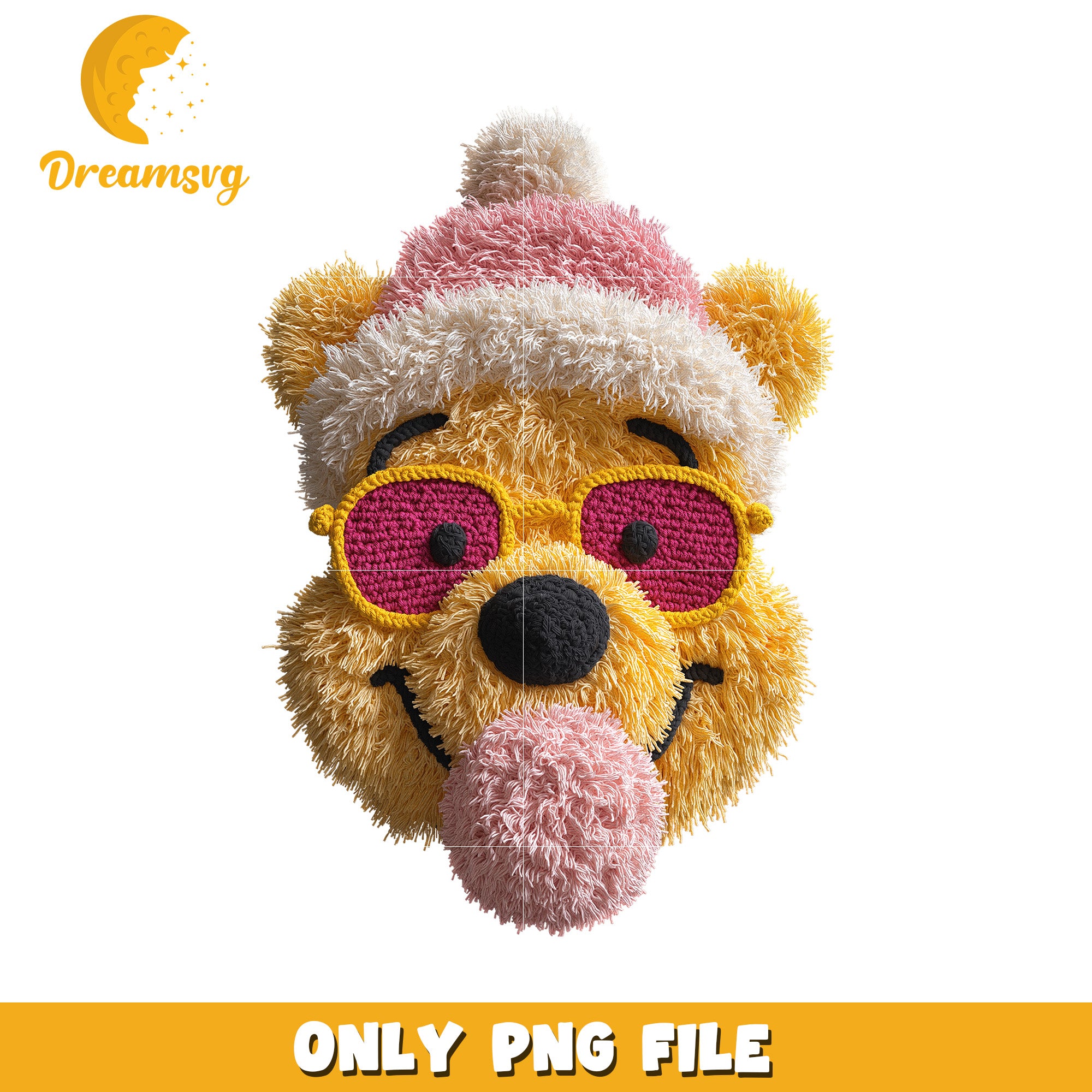 Winnie pooh png, christmas cookies​​​ png, yarn art png