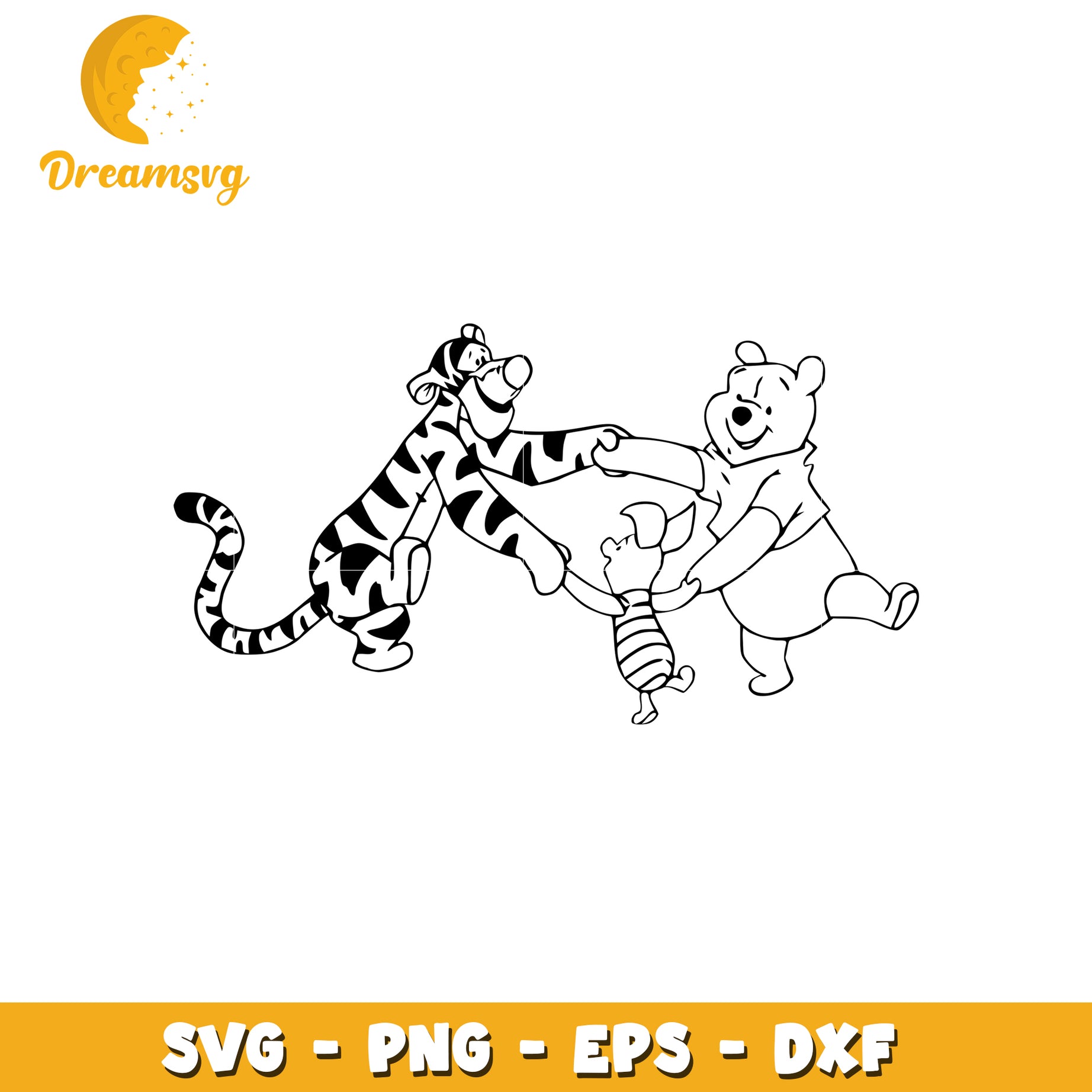 Winnie the Pooh Friends SVG Cut File