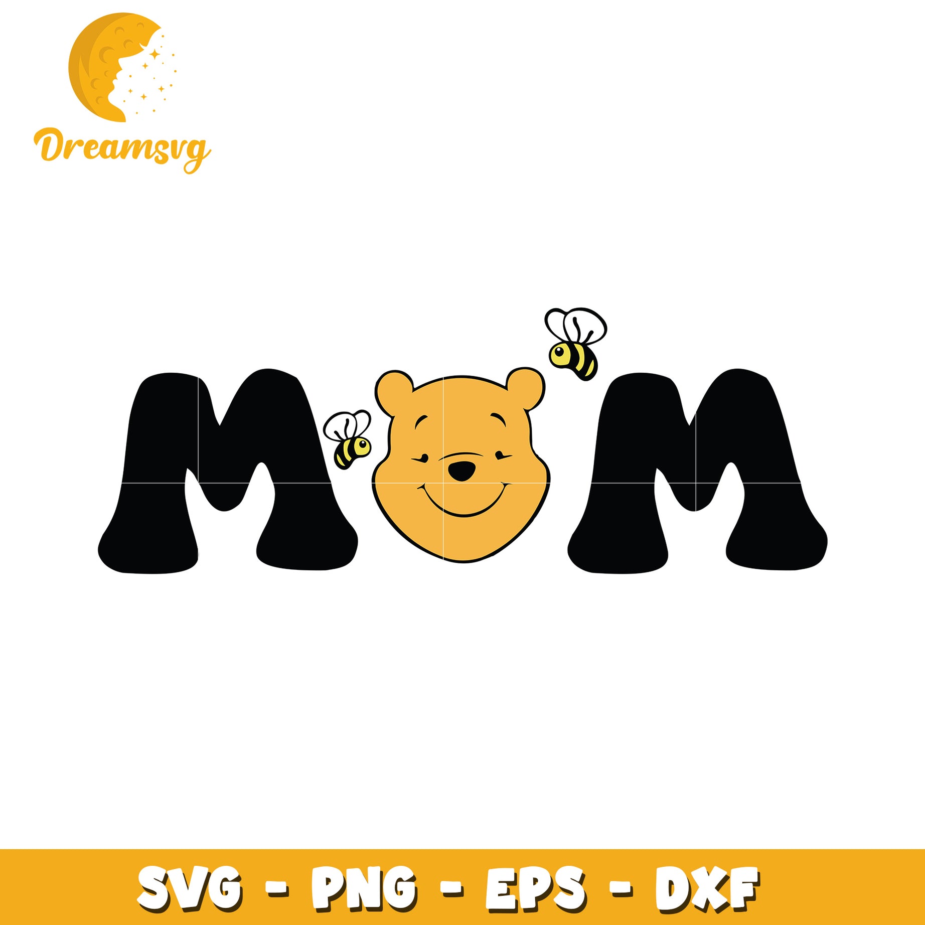 Winnie the Pooh Mom SVG Cut File