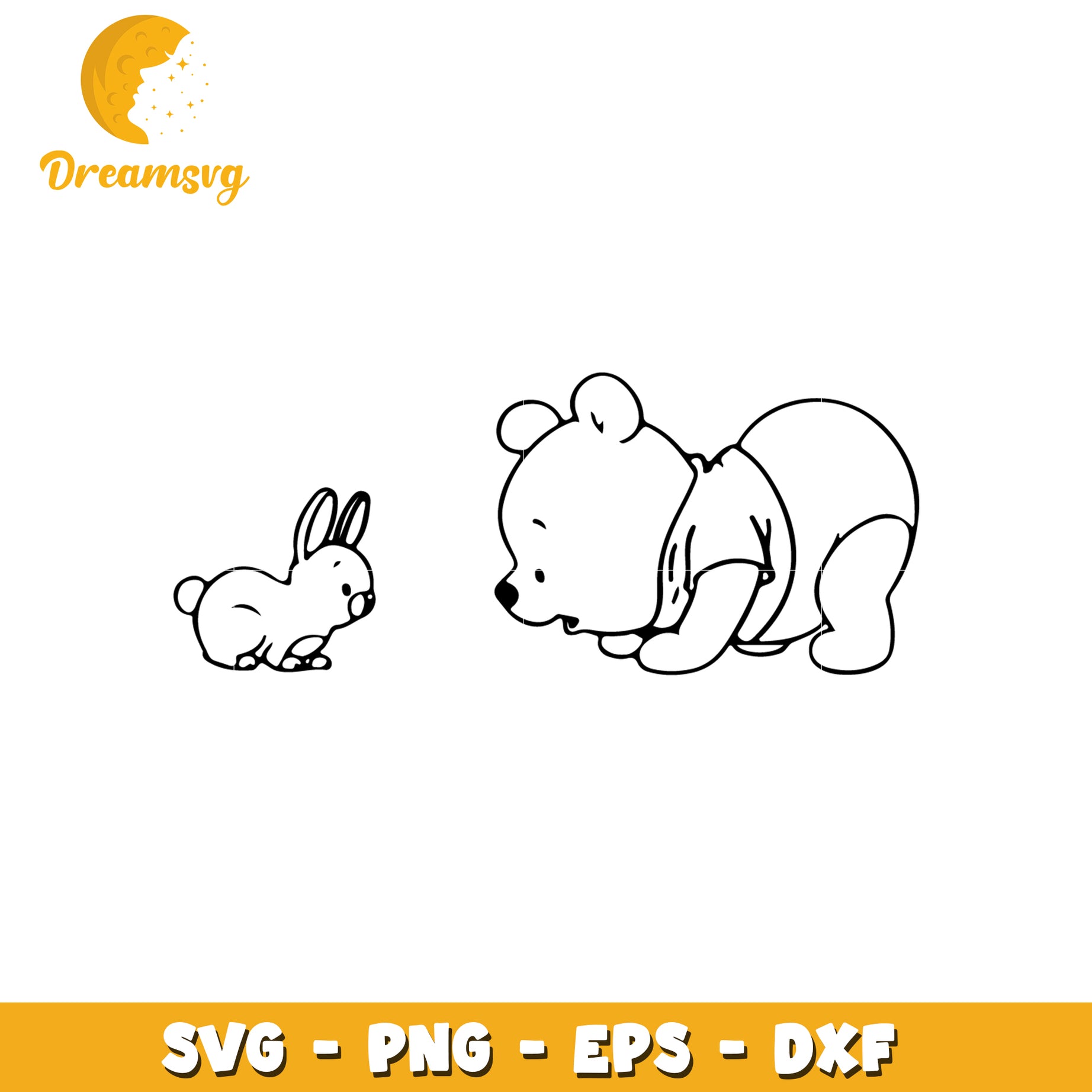 Winnie the Pooh Rabbit SVG Cut File