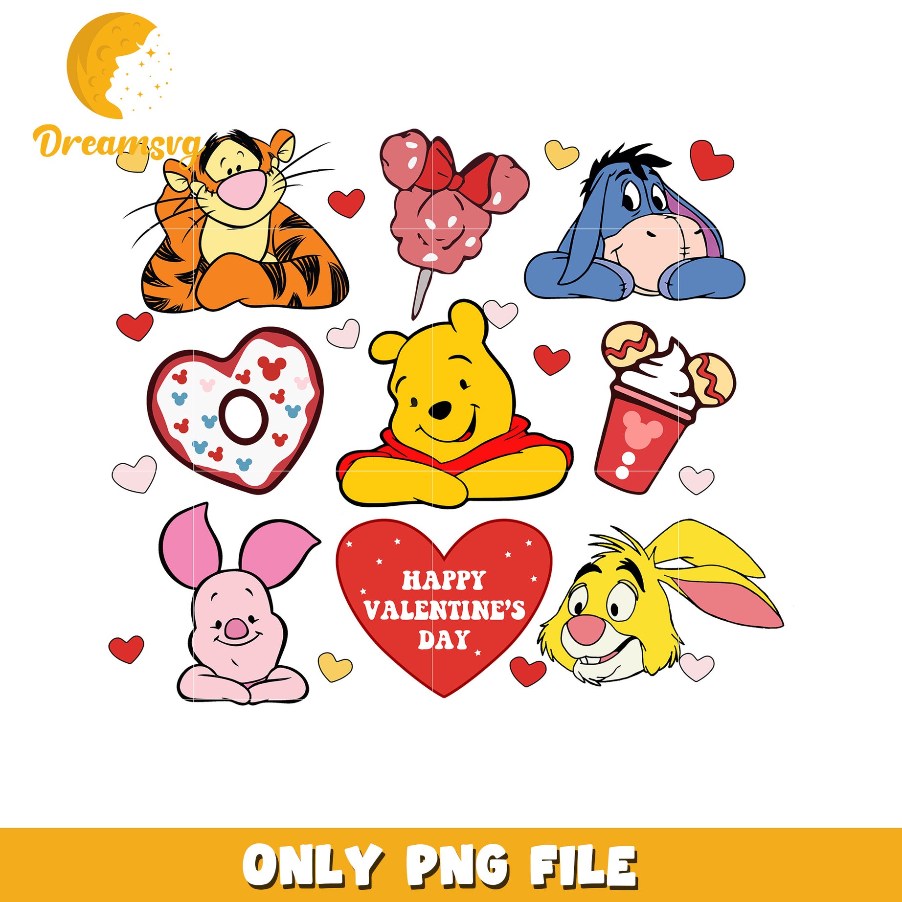 Winnie the Pooh Valentine PNG Clipart for Celebrations