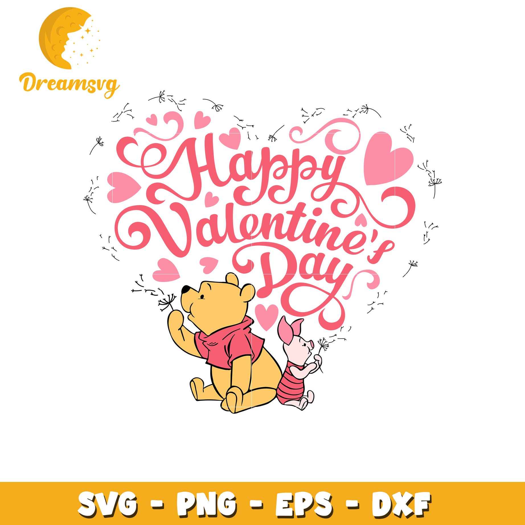 Winnie the Pooh Valentines SVG