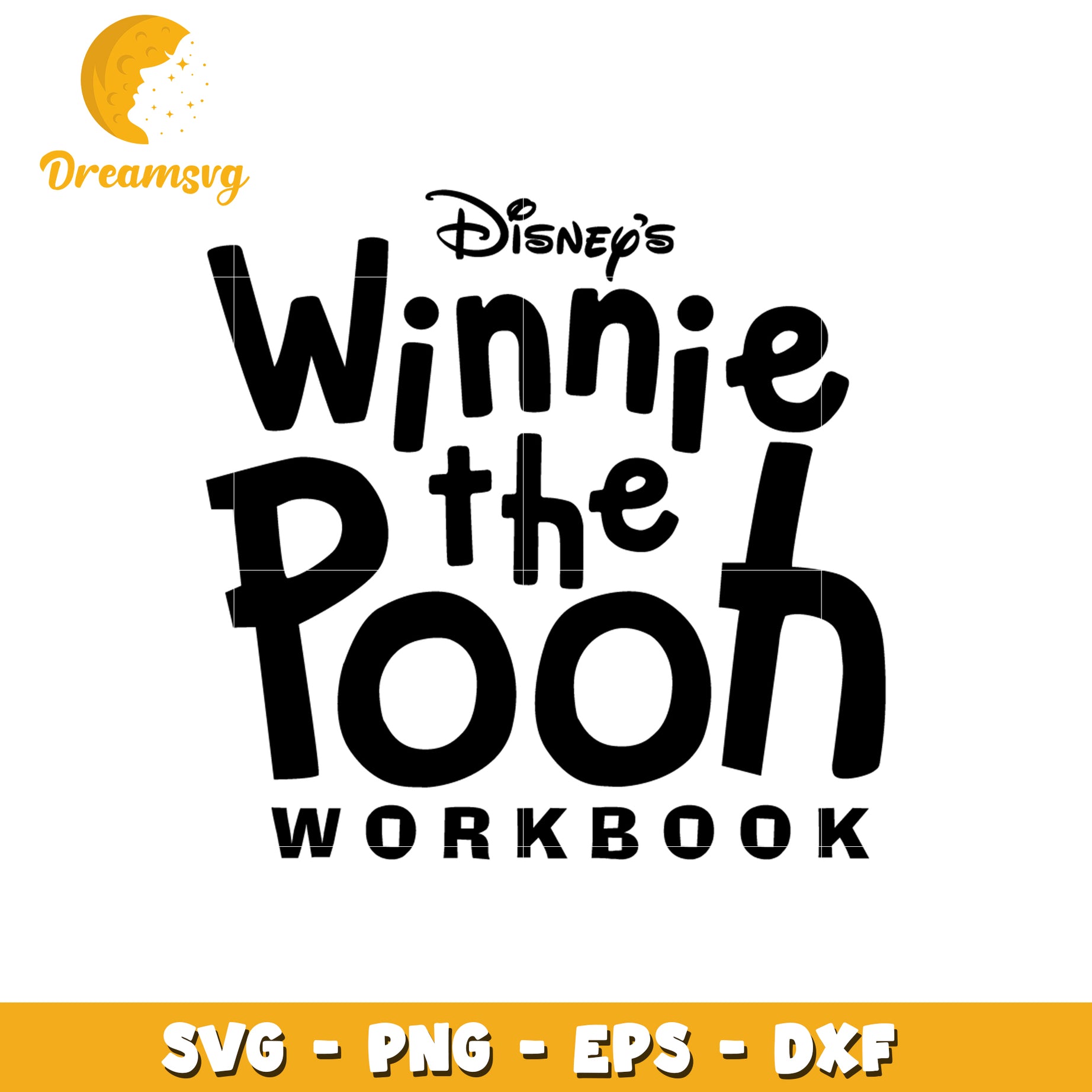 Winnie the Pooh Workbook SVG Cut File