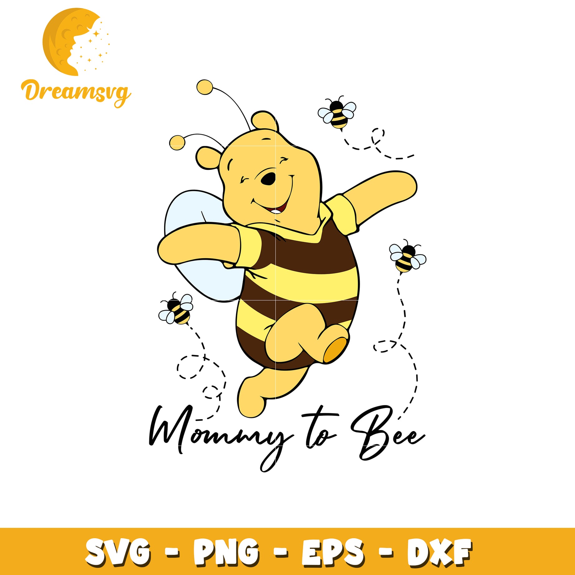Winnie the pooh bee mommy to bee svg, mommy to bee svg, bee svg, cute bee svg