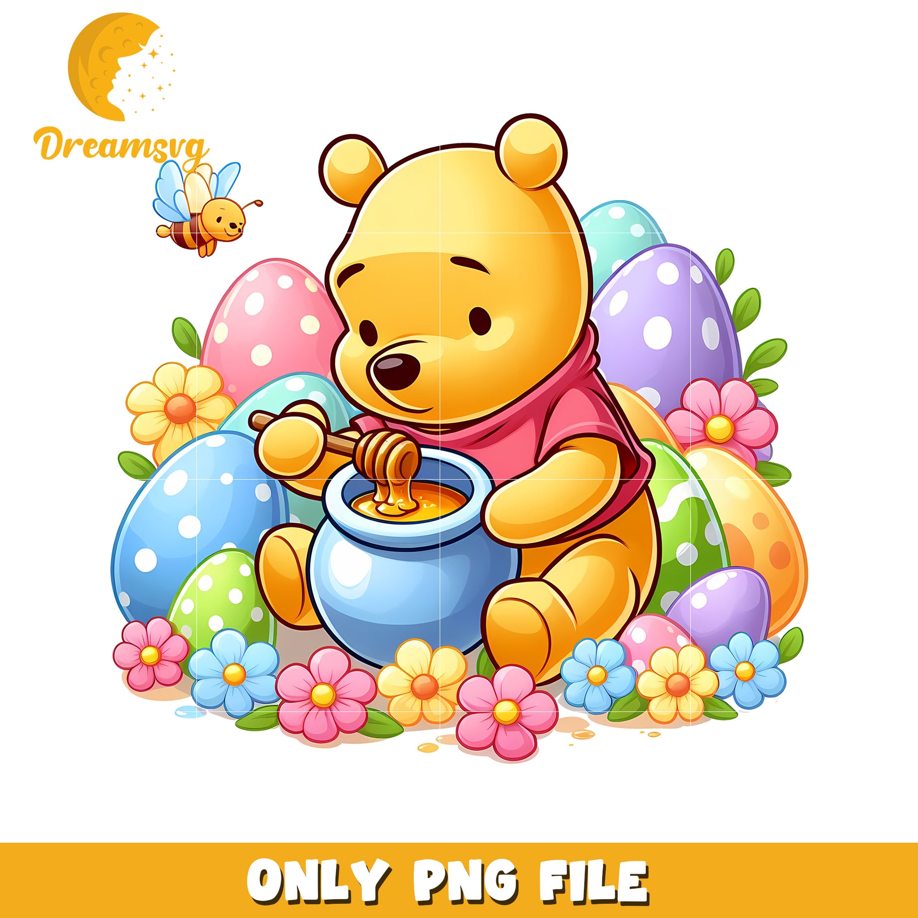 Winnie the pooh character easter eggs png, easter eggs png, disney png