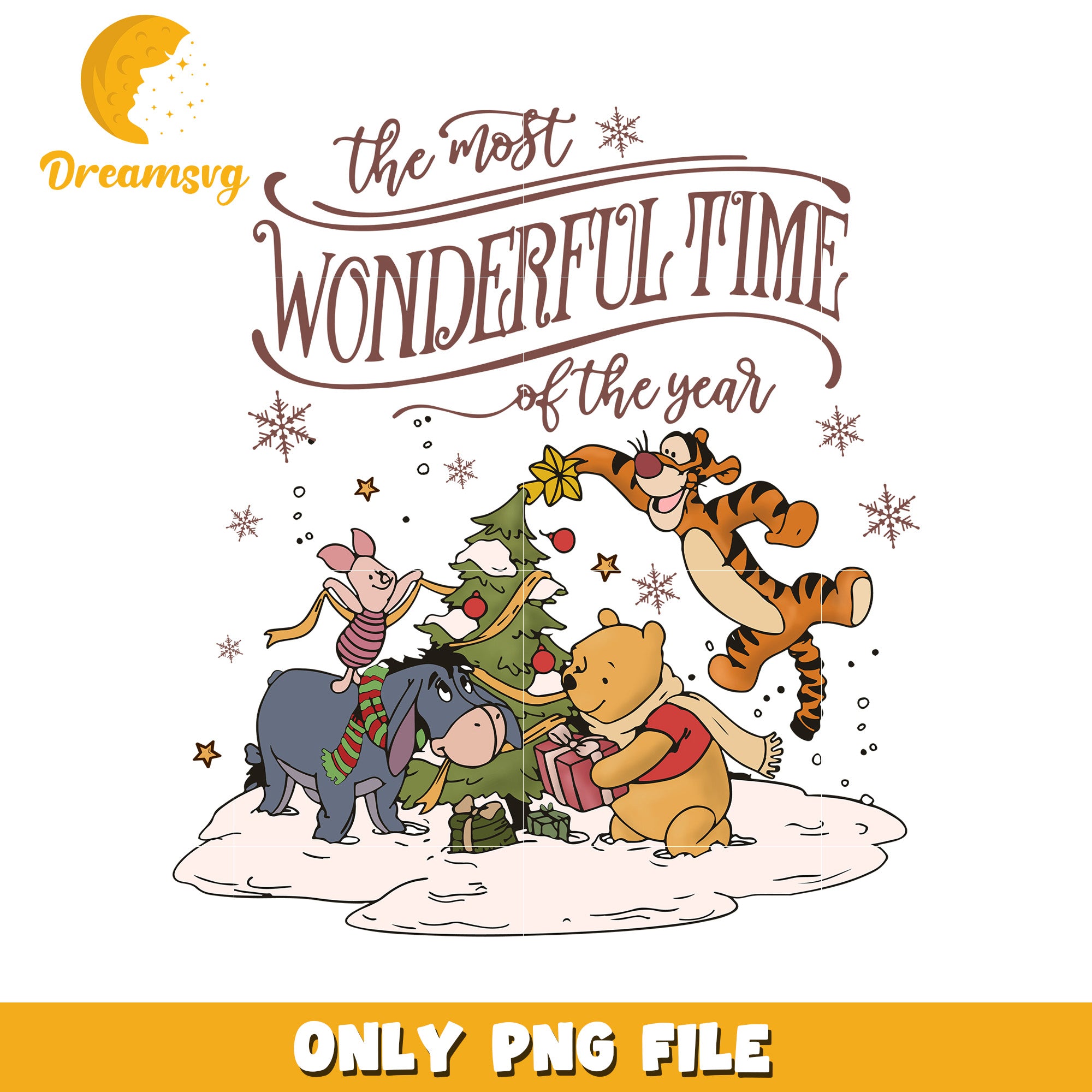 Winnie the pooh christmas png, disney png, happy christmas png