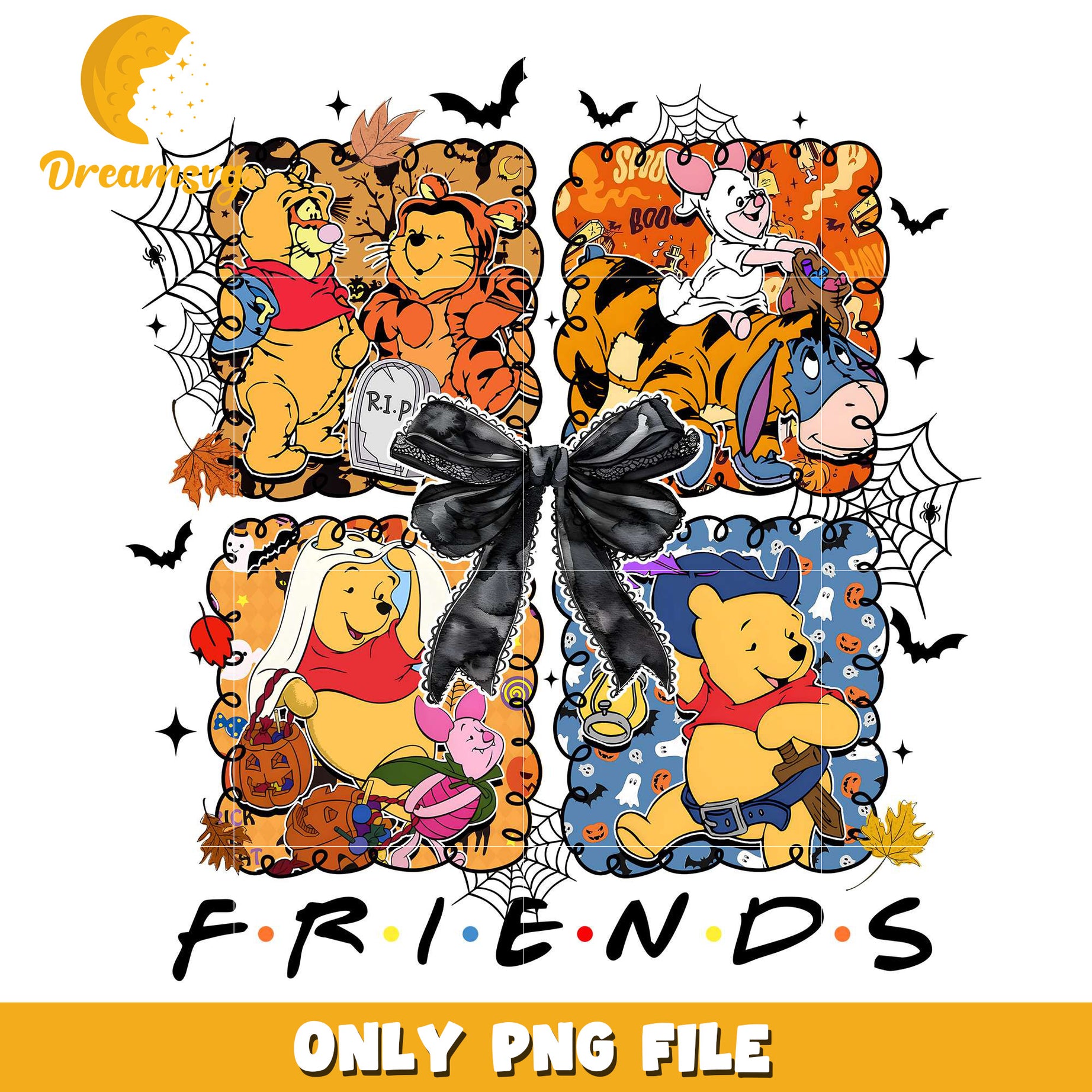 Winnie the pooh friends png, halloween cartoons​ png, halloween movies​ png
