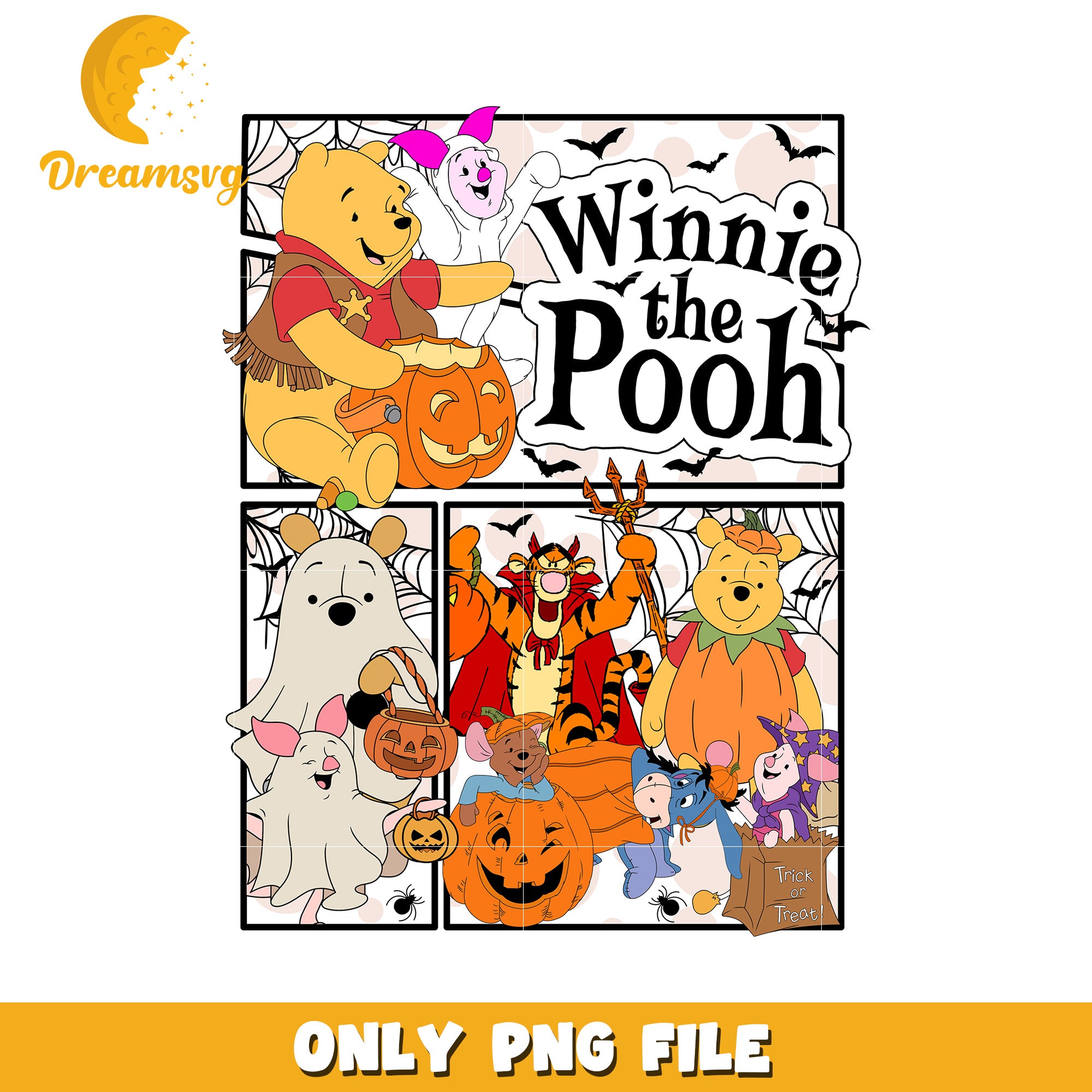 Winnie the pooh halloween png, halloween quotes png, halloween toys png
