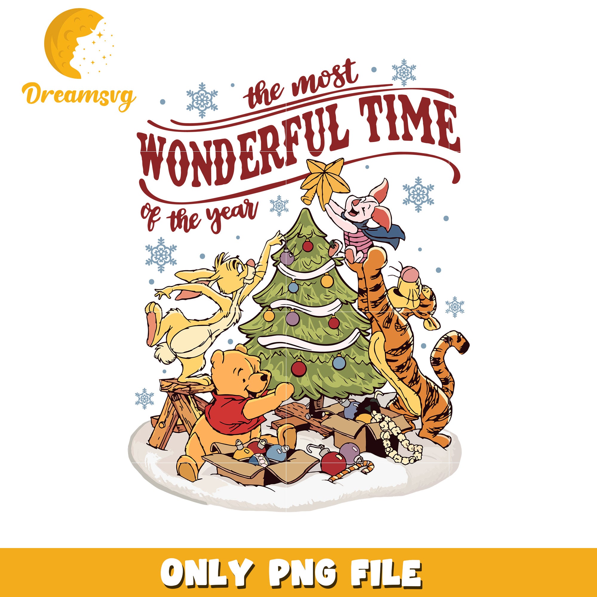 Winnie the pooh png, disney png, happy christmas png