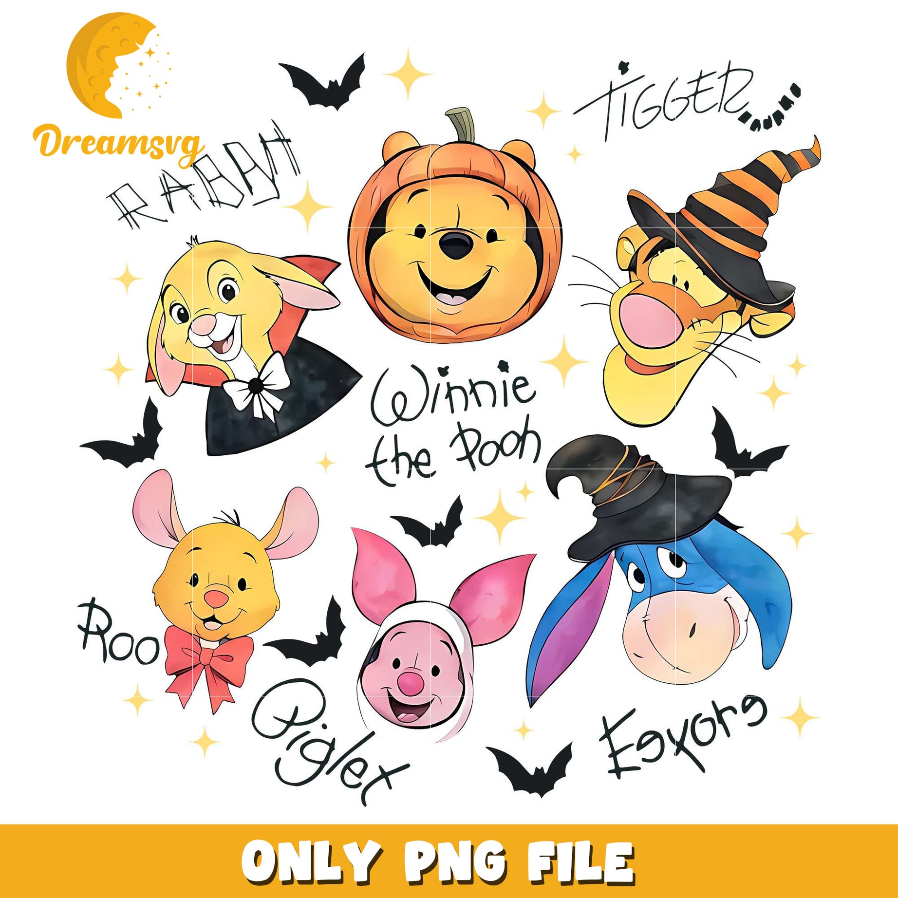 Winnie the pooh png, halloween eve​​ png, halloween ends​ png