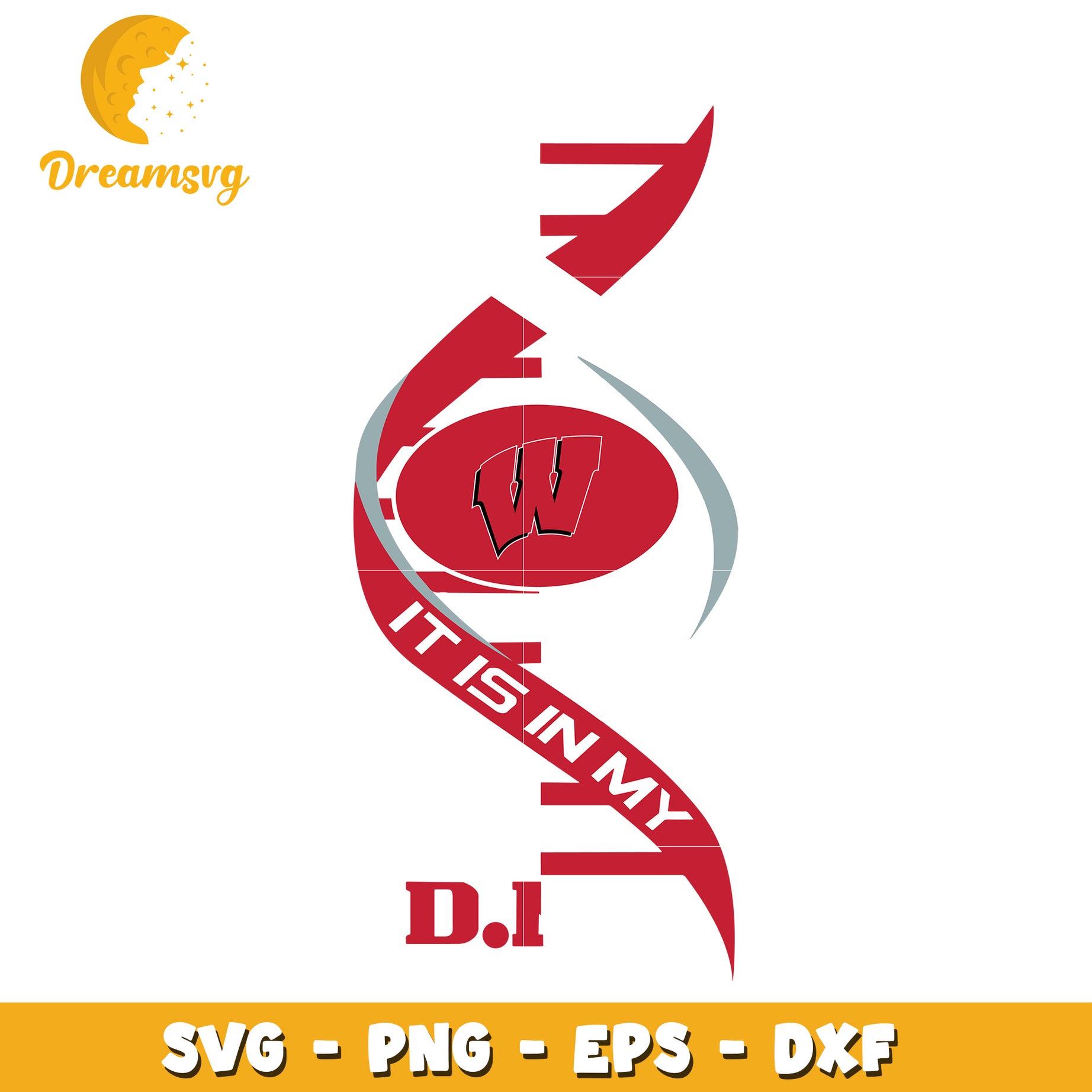 Wisconsin Badgers DNA SVG Cut File