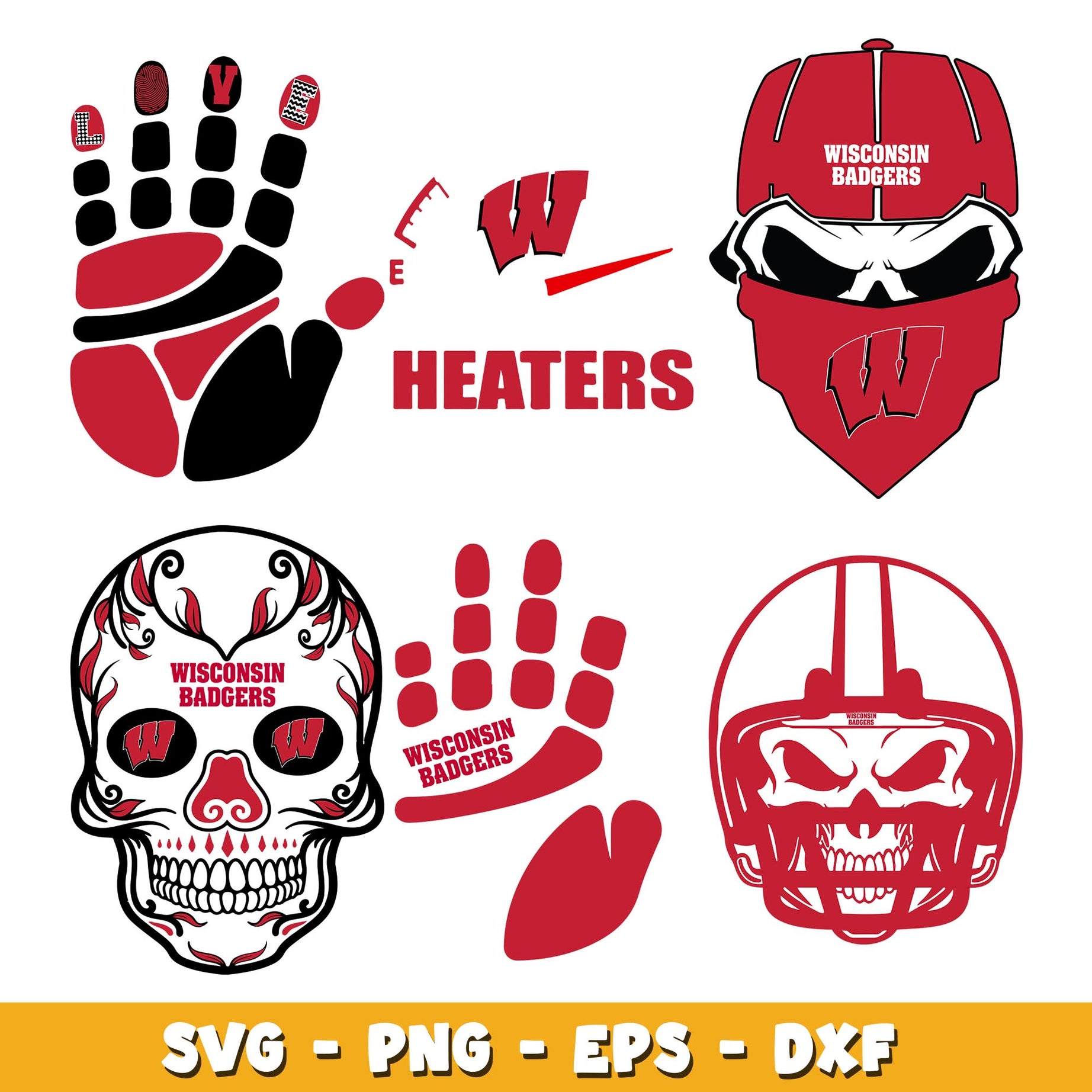 Wisconsin Football Bundle svg, Wisconsin logo svg, ncaa svg  