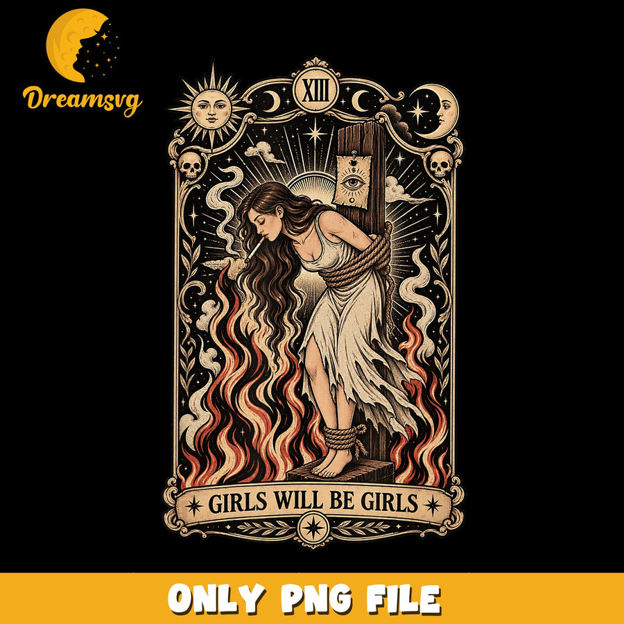 Witch Burning PNG, Feminist Message, Dark Art PNG