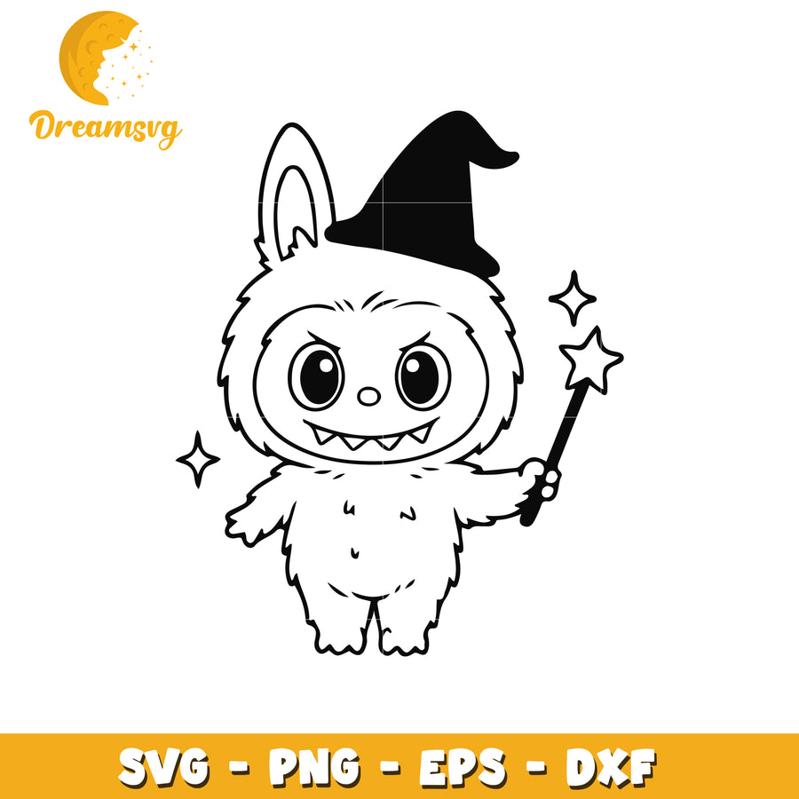 Witch labubu svg, labubu dolls svg, popmart labubu svg