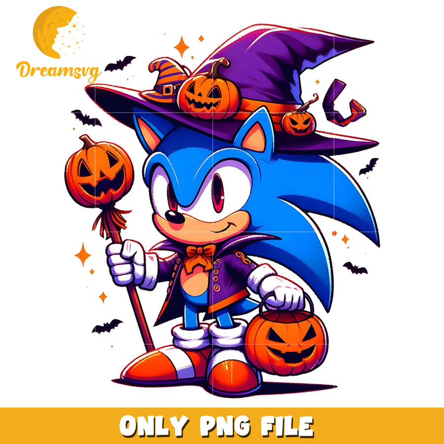 Witch sonic png, halloween​​​​ decor png, halloween wallpaper​ png