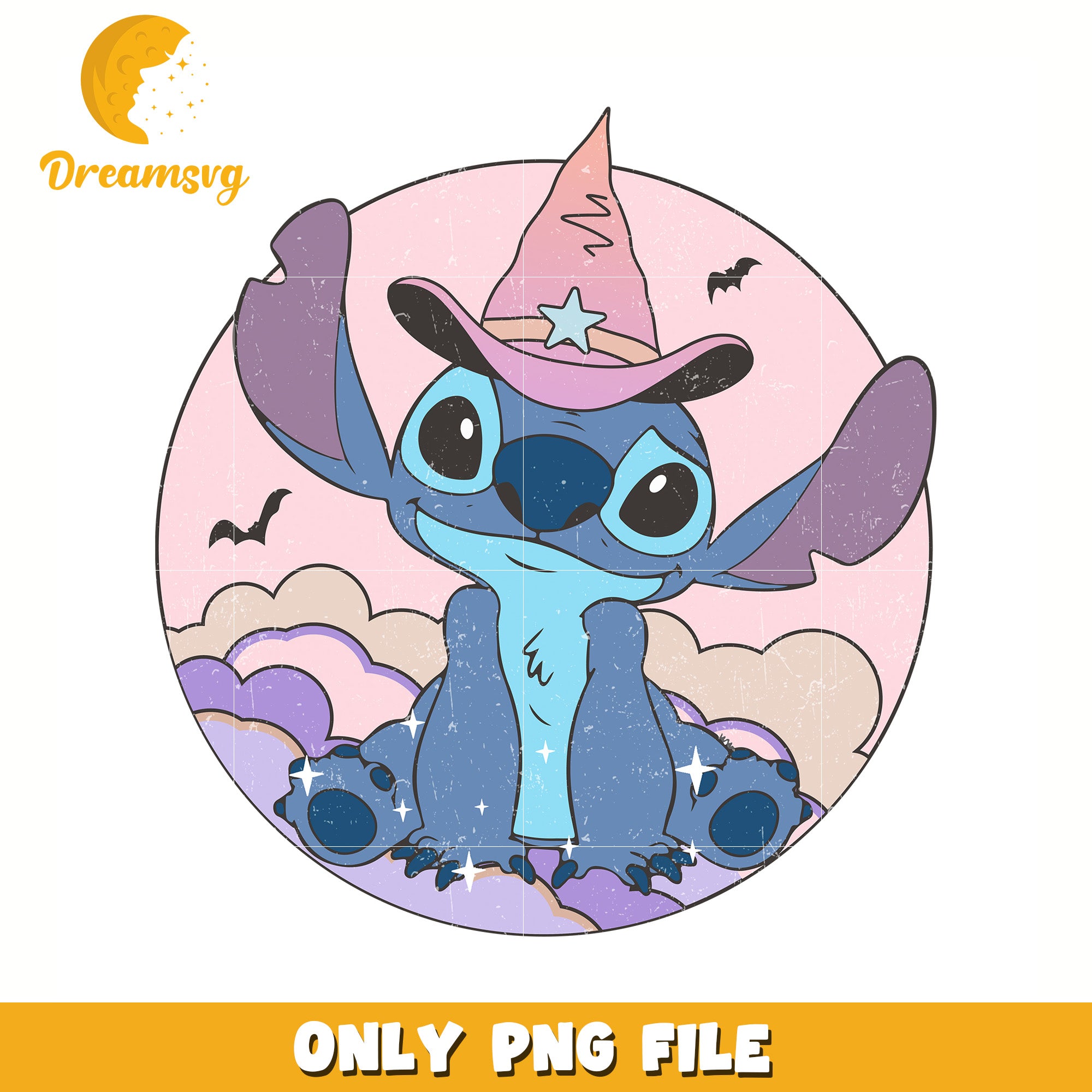 Witch stitch png, halloween png, trick or treat png