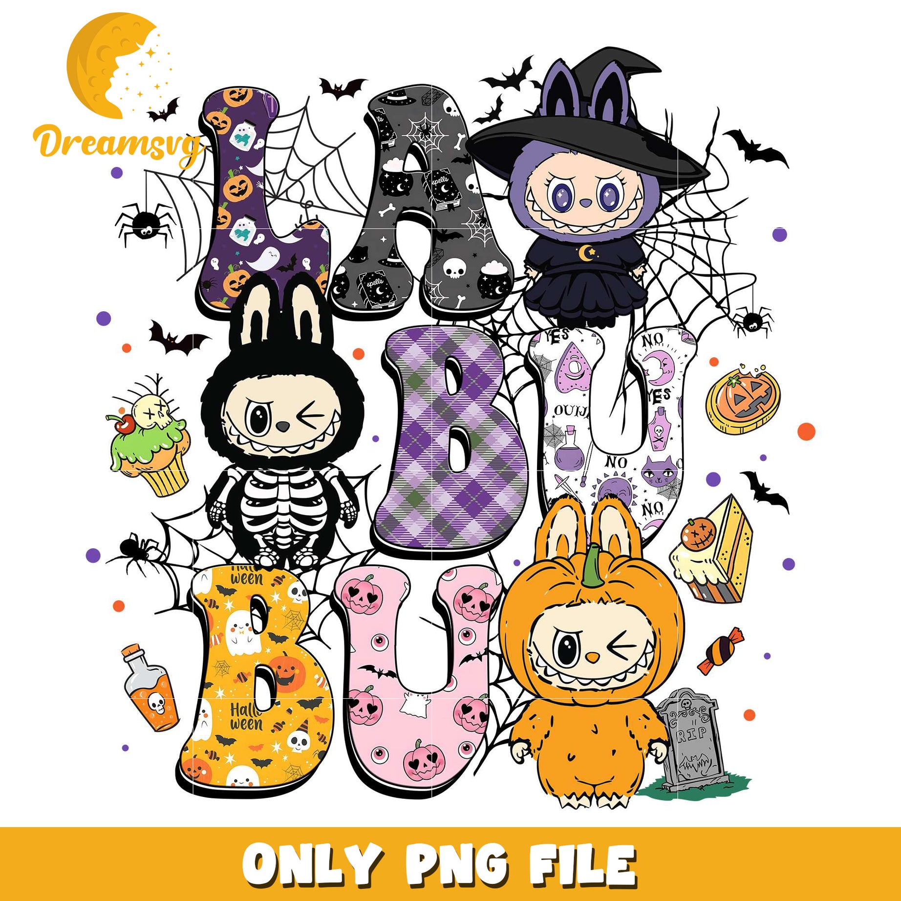Witchy labubu png, halloween horror nights​​ png, halloween​ png