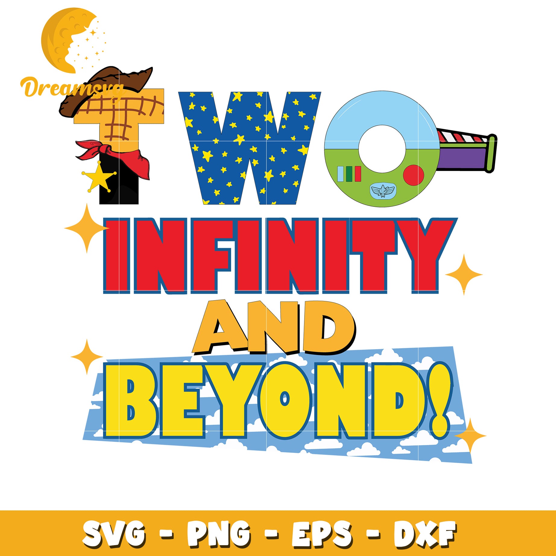 Wo Infinity and Beyond SVG Cut File for Fun Craft Projects