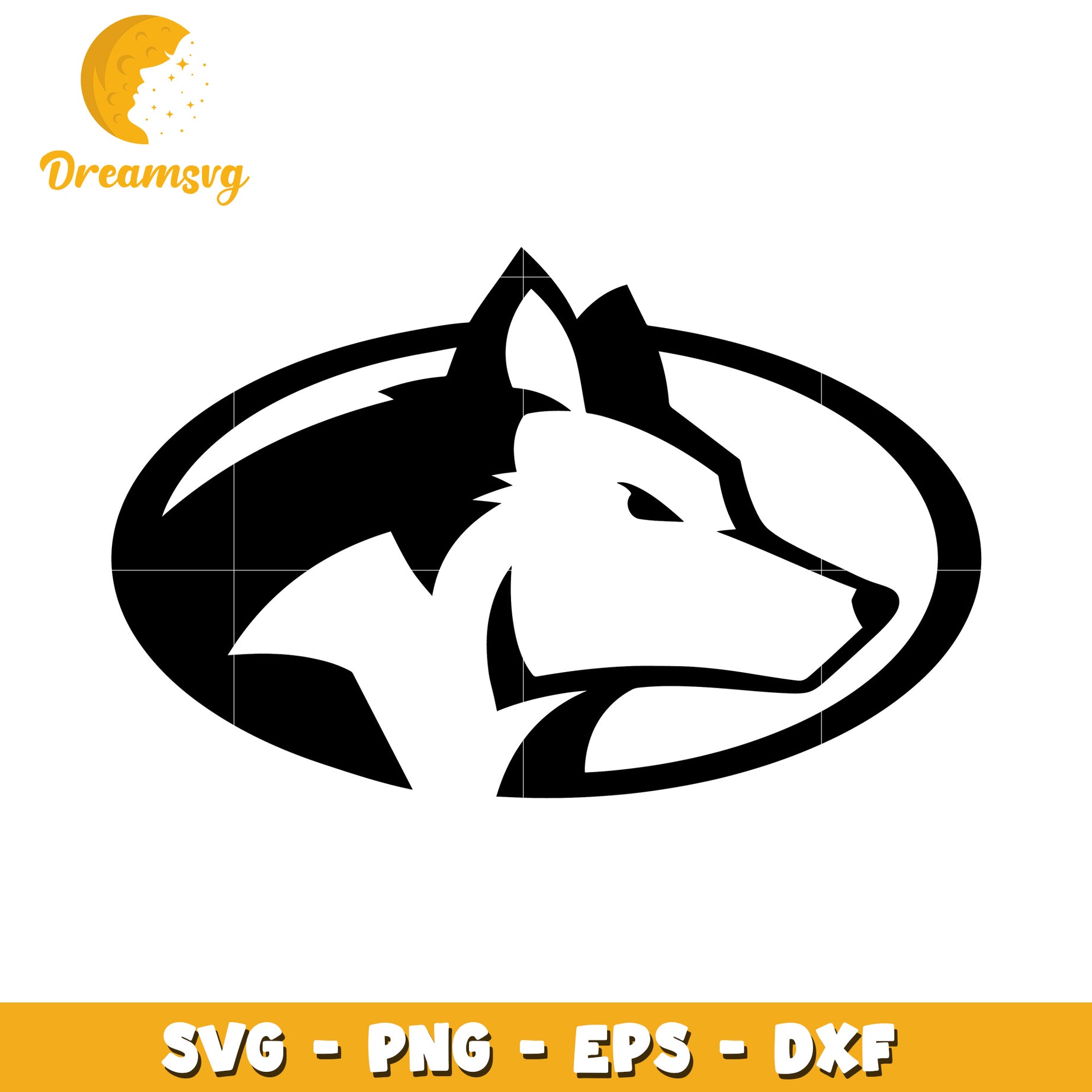 Wolf Head Logo SVG PNG EPS DXF